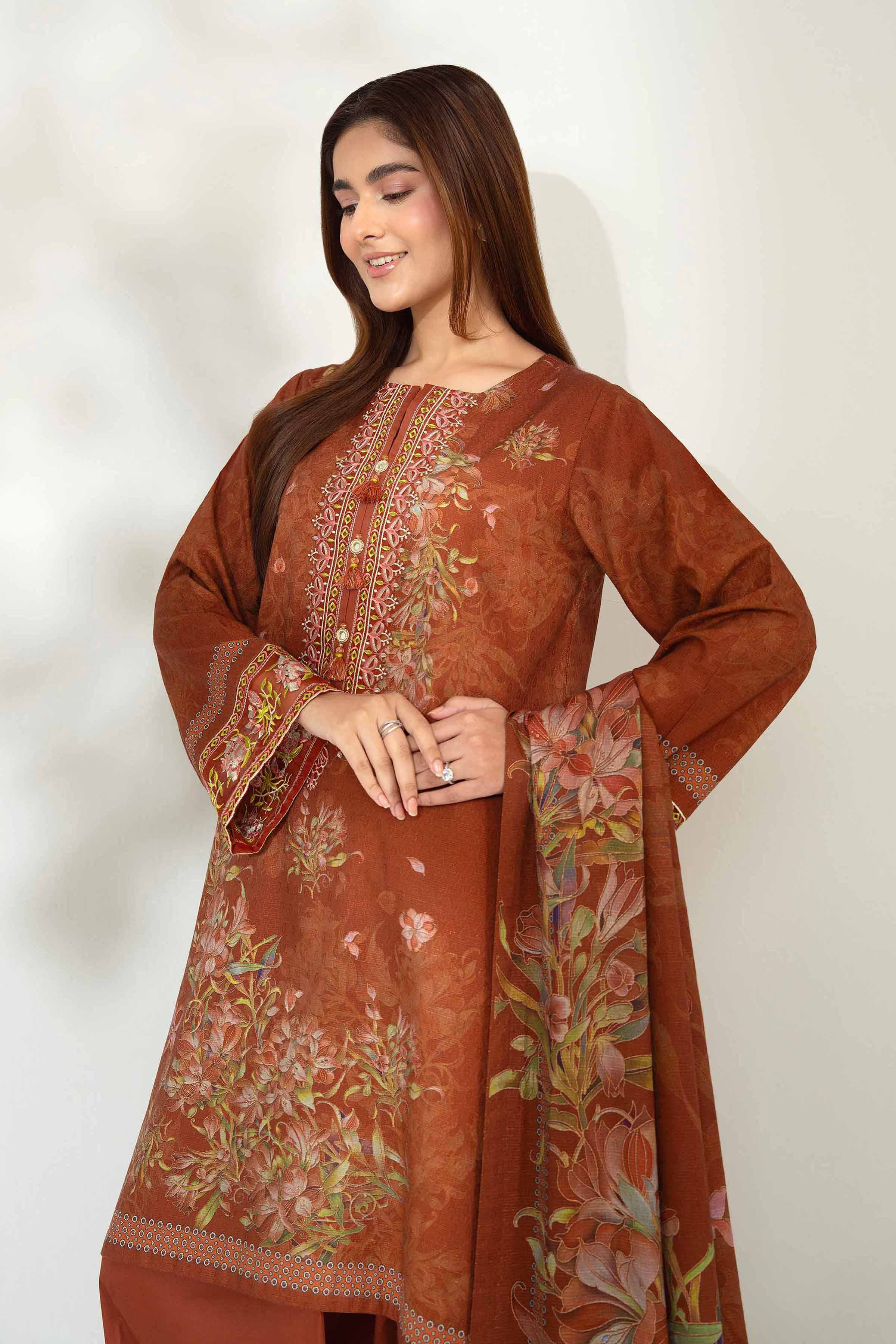 3 Piece - Digital Printed Embroidered Suit - 42502639 for Women - Unstitched Collection | Nishat | Shop Online