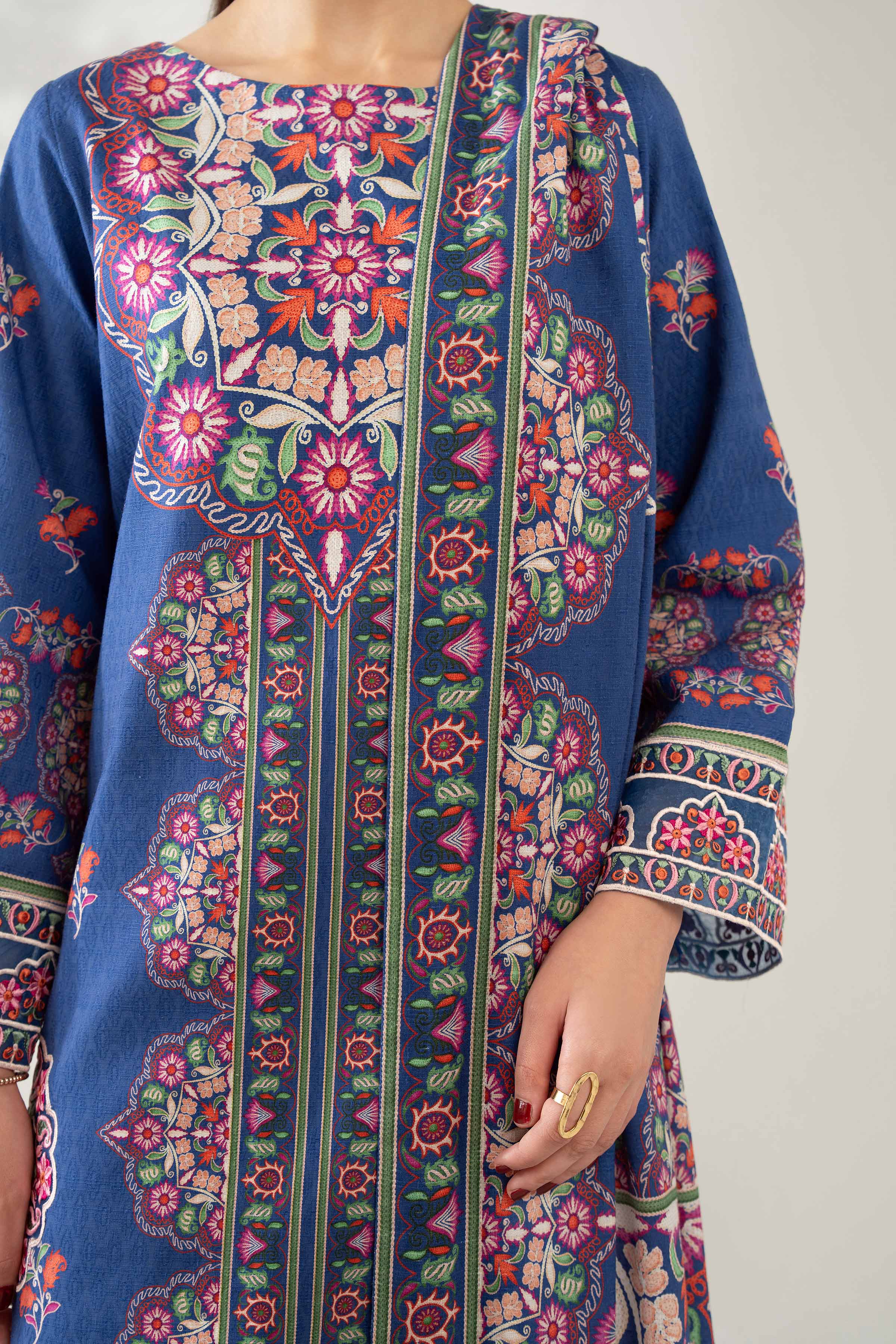 3 Piece - Digital Printed Embroidered Suit - 42502641 for Women - Unstitched Collection | Nishat | Shop Online