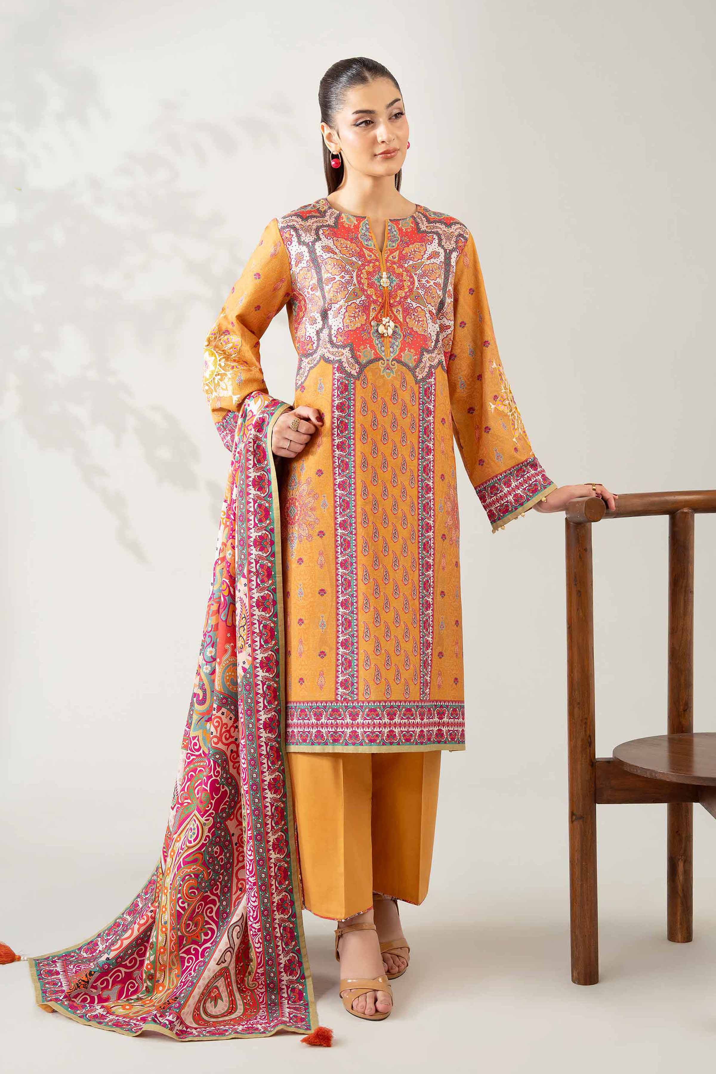 3 Piece - Digital Printed Embroidered Suit - 42502643 for Women - Unstitched Collection | Nishat | Shop Online