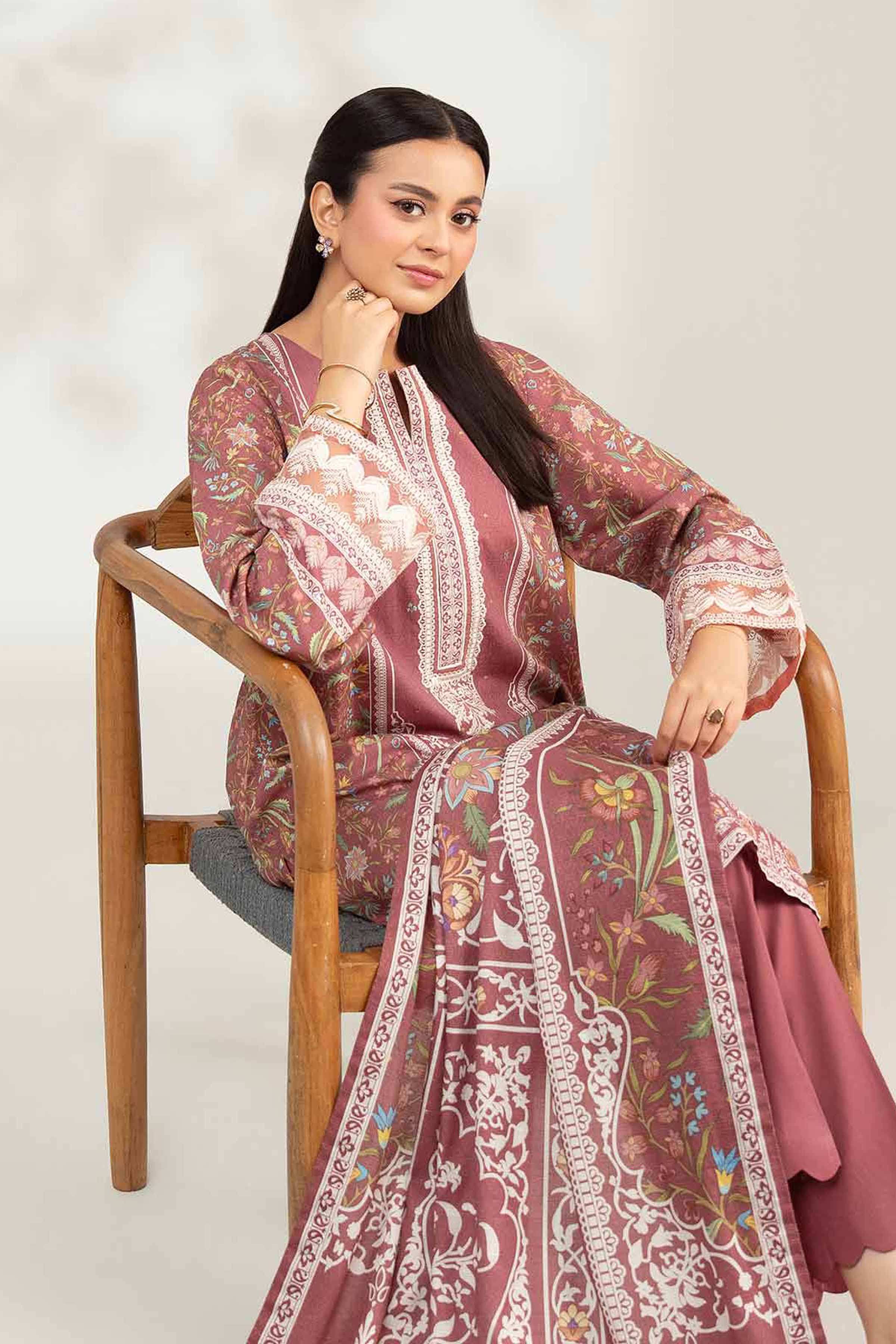 3 Piece - Digital Printed Embroidered Suit - 42502645 for Women - Unstitched Collection | Nishat | Shop Online