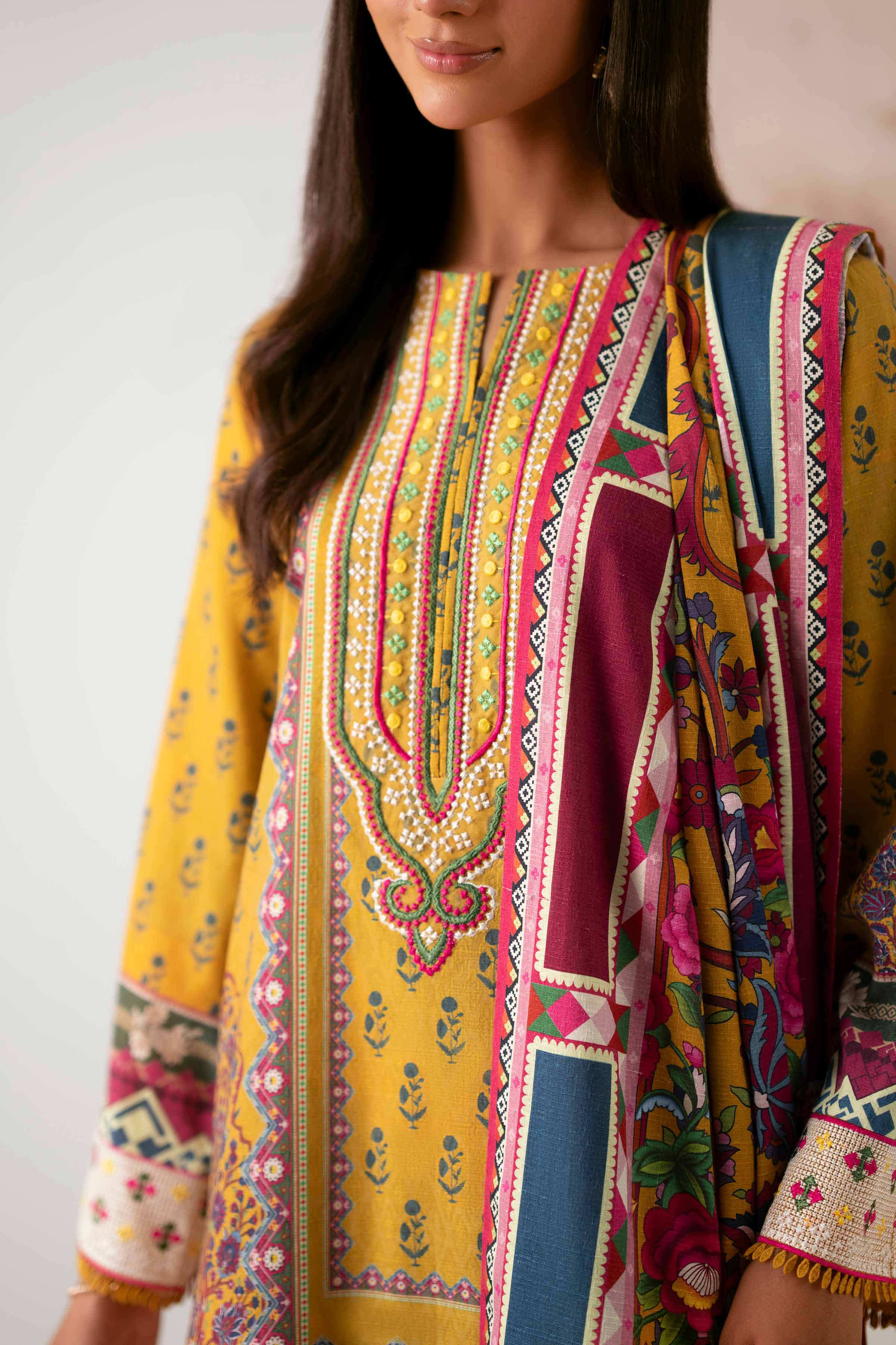 3 Piece - Digital Printed Embroidered Suit - 42502646 for Women - Unstitched Collection | Nishat | Shop Online