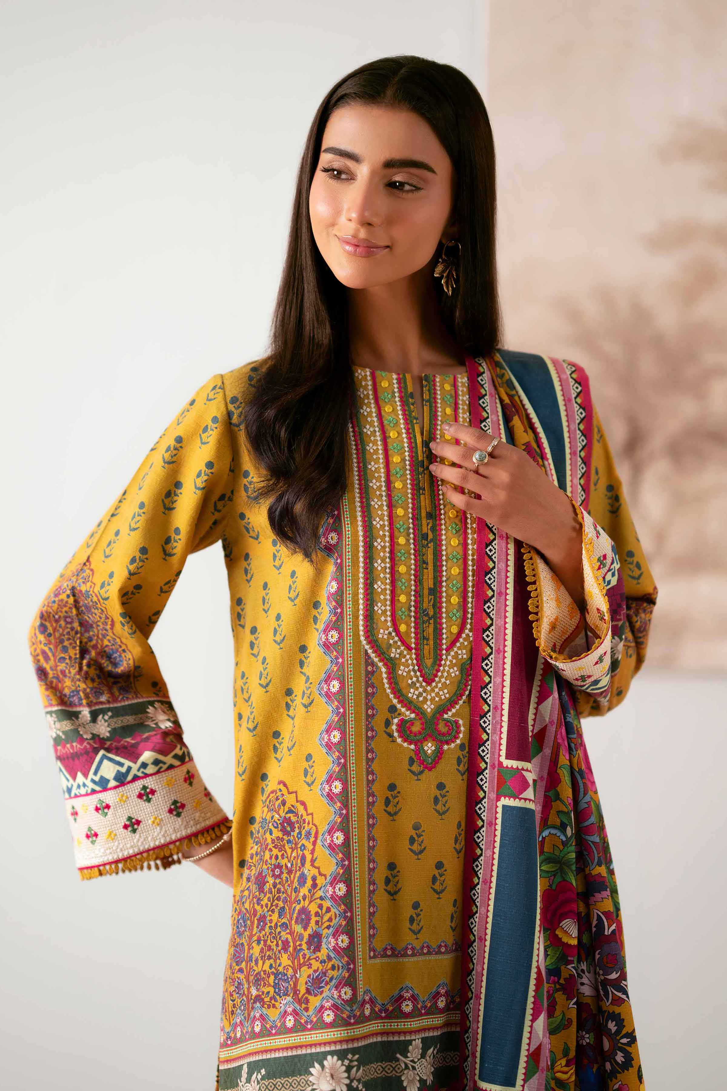 3 Piece - Digital Printed Embroidered Suit - 42502646 for Women - Unstitched Collection | Nishat | Shop Online