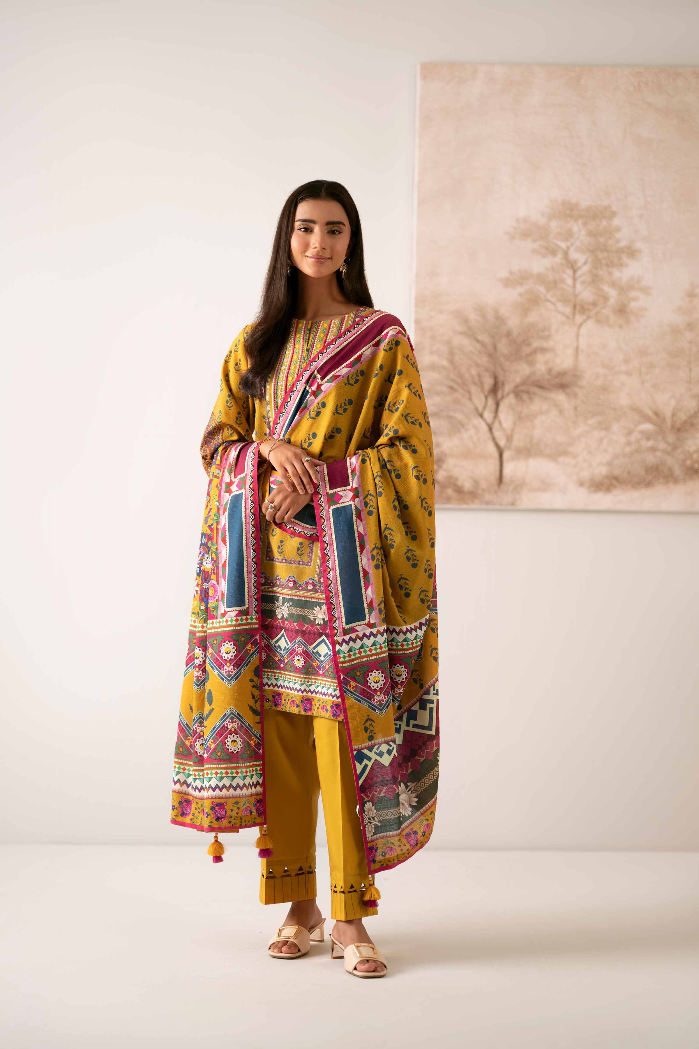 3 Piece - Digital Printed Embroidered Suit - 42502646 for Women - Unstitched Collection | Nishat | Shop Online