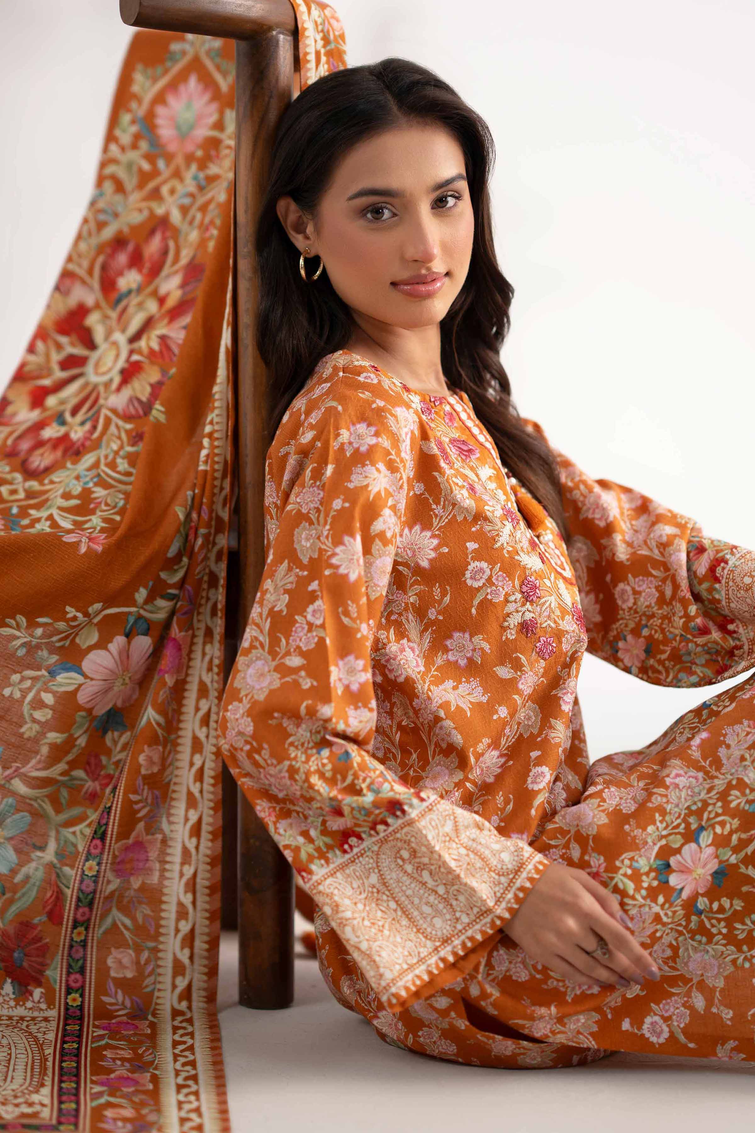 3 Piece - Digital Printed Embroidered Suit - 42502647 for Women - Unstitched Collection | Nishat | Shop Online