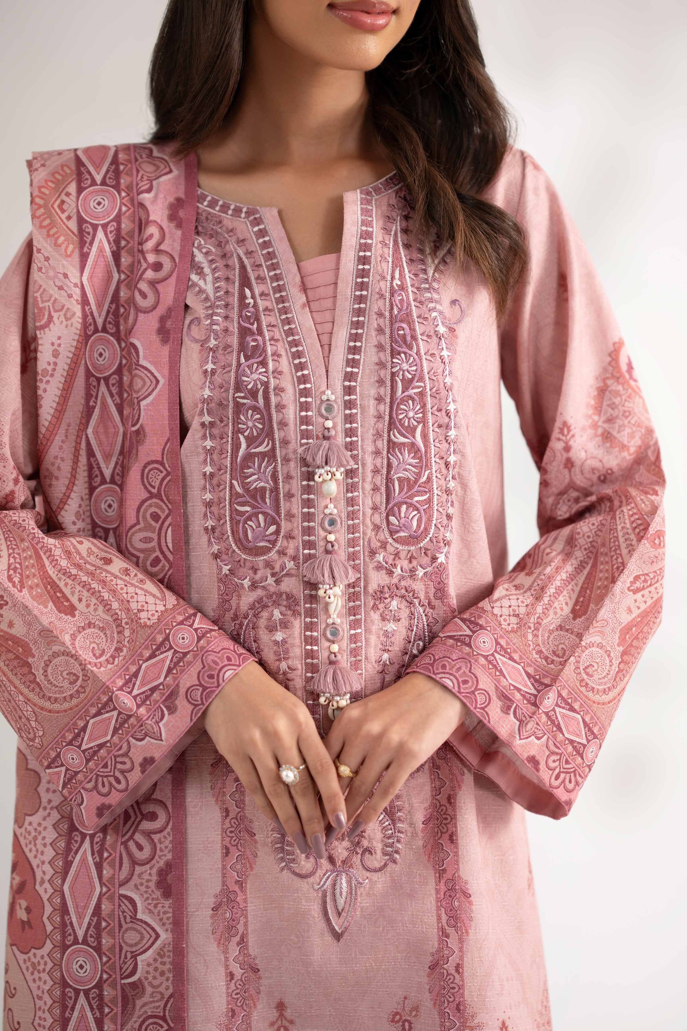 3 Piece - Digital Printed Embroidered Suit - 42502648 for Women - Unstitched Collection | Nishat | Shop Online