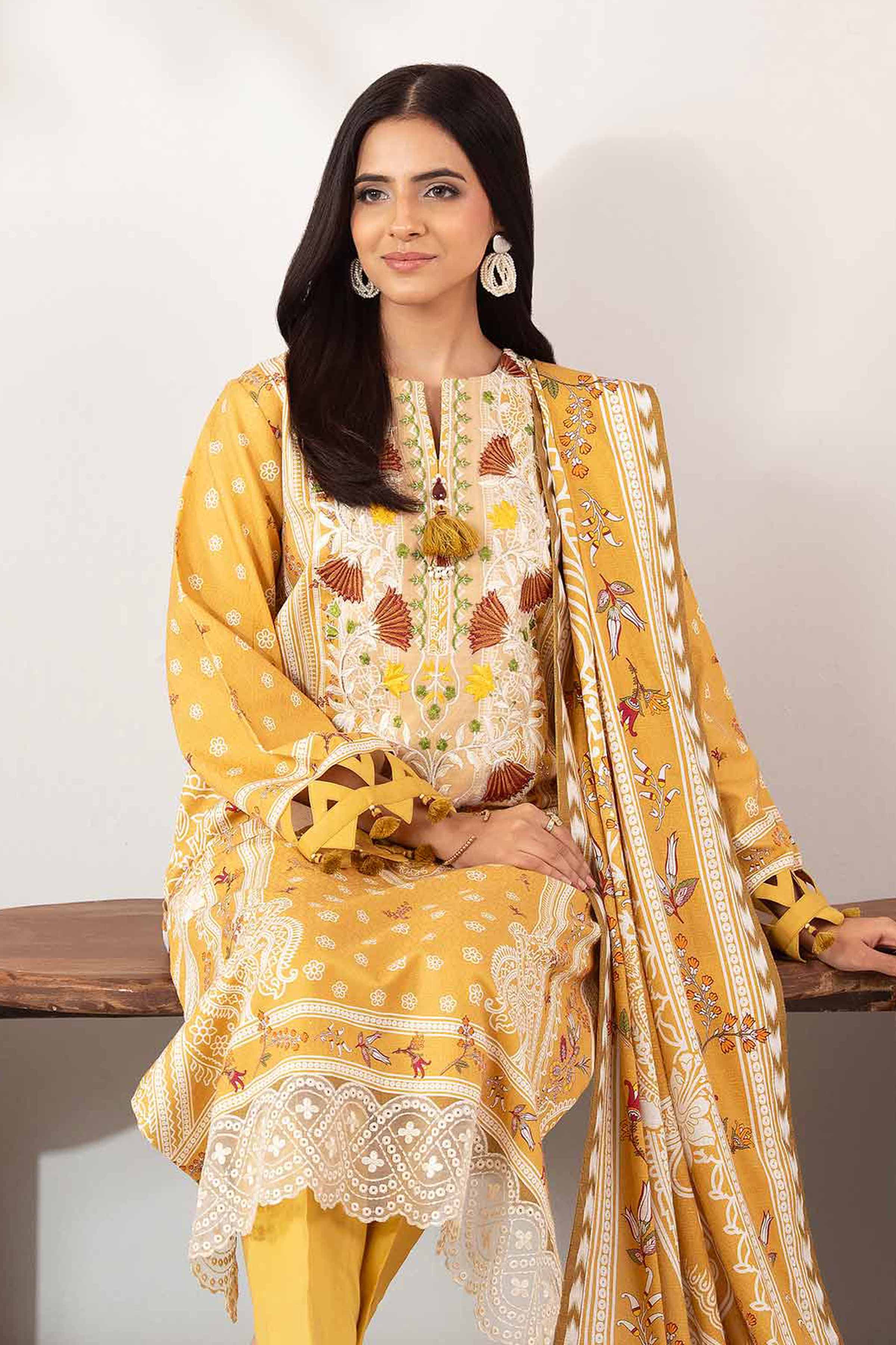 3 Piece - Digital Printed Embroidered Suit - 42502649 for Women - Unstitched Collection | Nishat | Shop Online