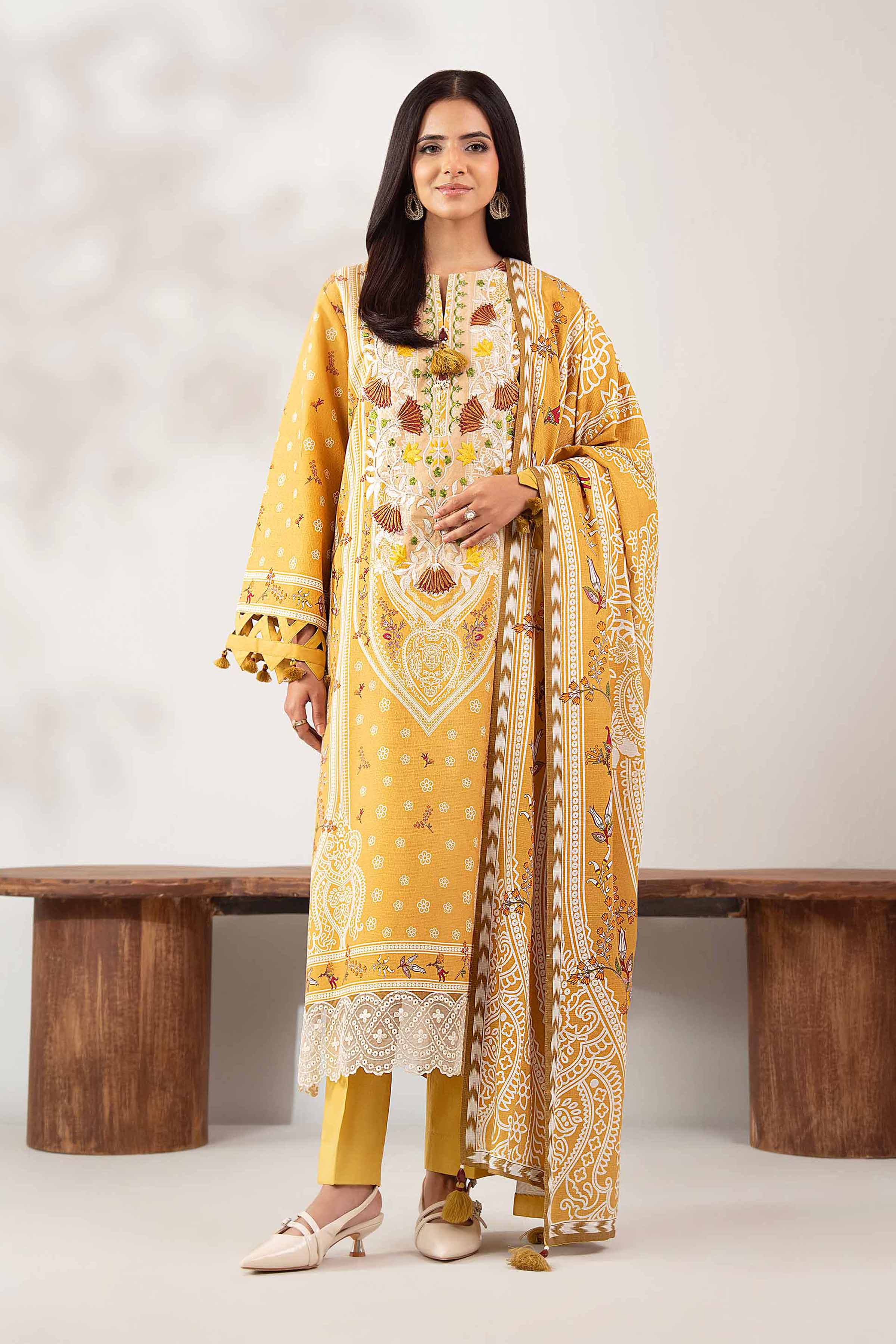 3 Piece - Digital Printed Embroidered Suit - 42502649 for Women - Unstitched Collection | Nishat | Shop Online
