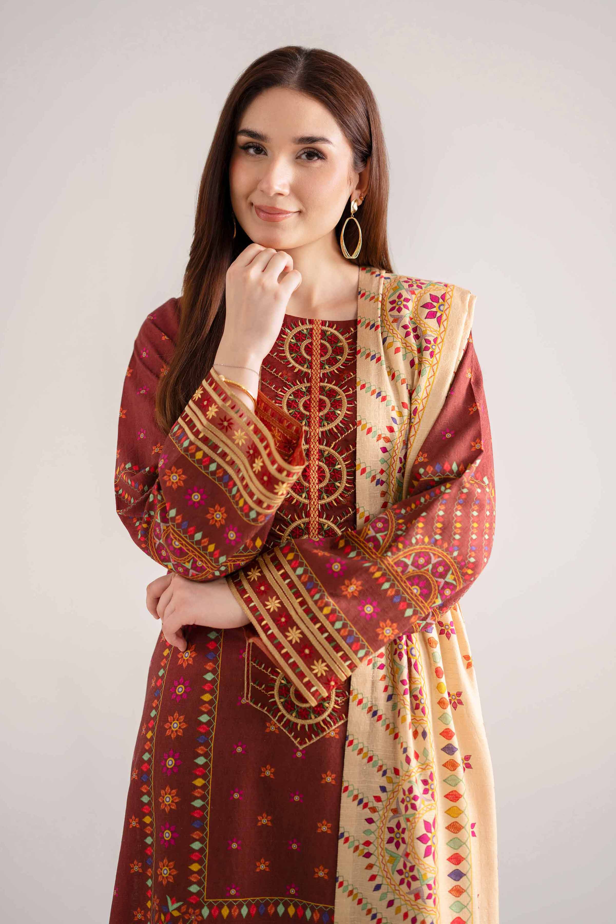 3 Piece - Digital Printed Embroidered Suit - 42502650 for Women - Unstitched Collection | Nishat | Shop Online