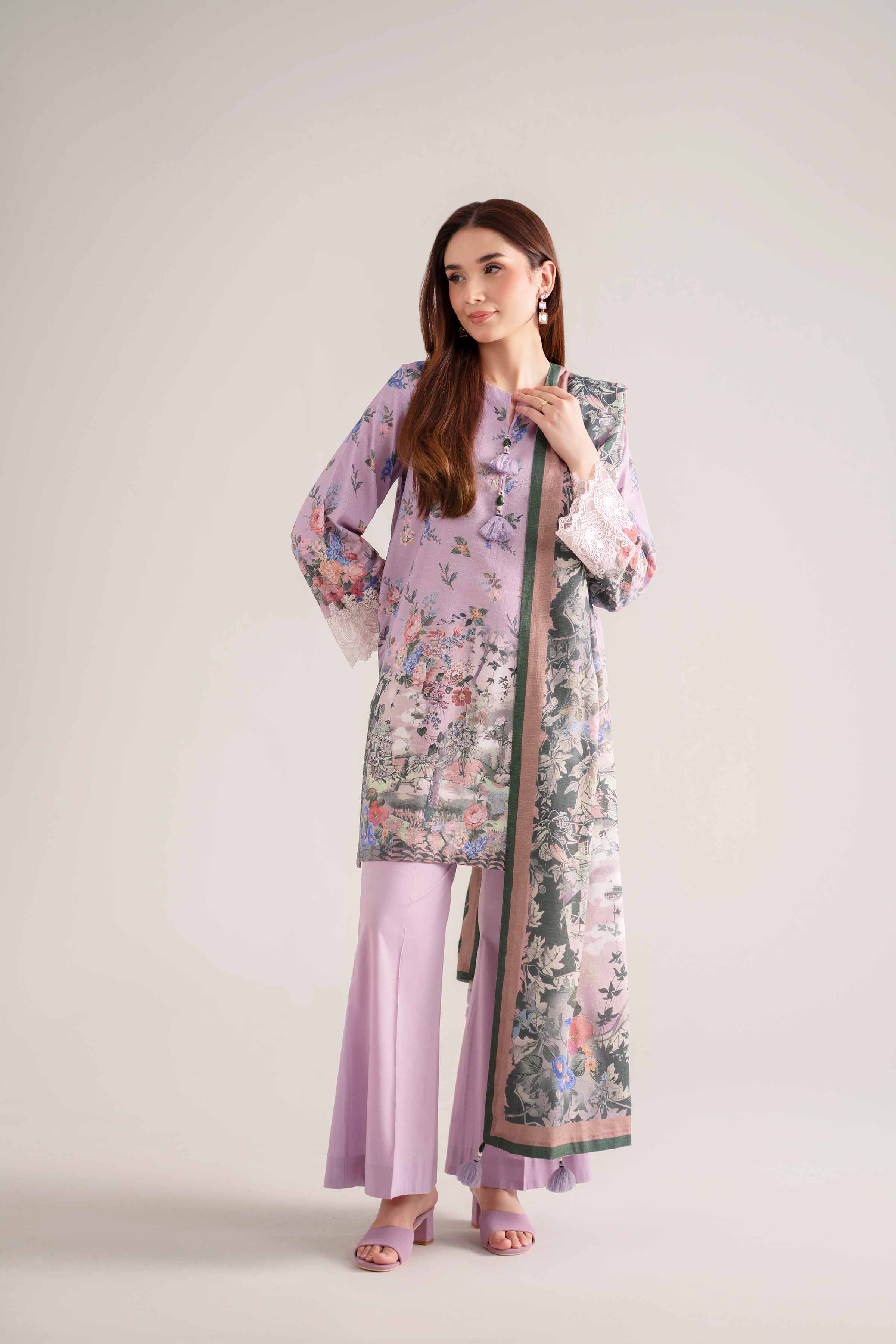 3 Piece - Digital Printed Embroidered Suit - 42502651 for Women - Unstitched Collection | Nishat | Shop Online