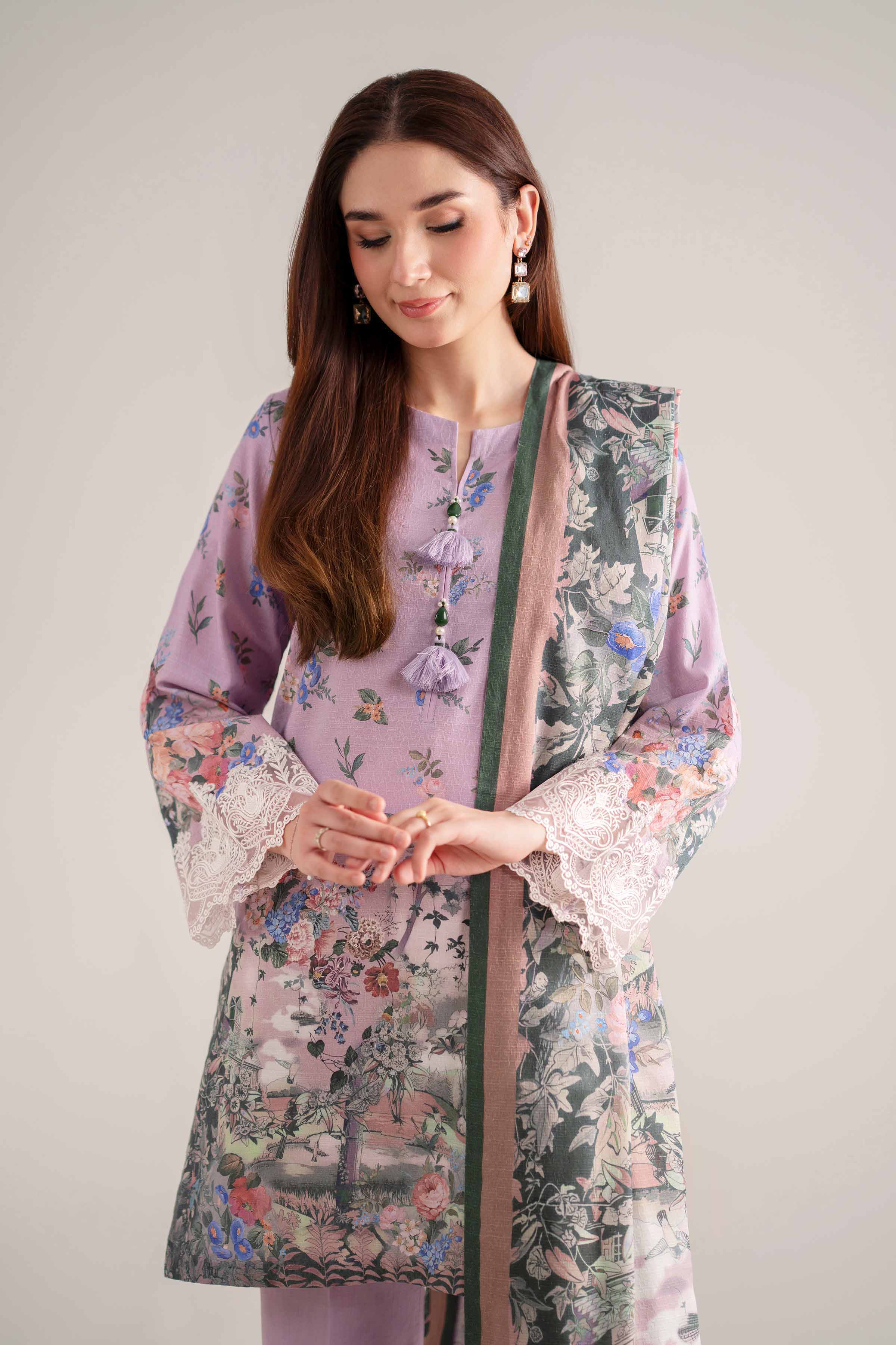 3 Piece - Digital Printed Embroidered Suit - 42502651 for Women - Unstitched Collection | Nishat | Shop Online