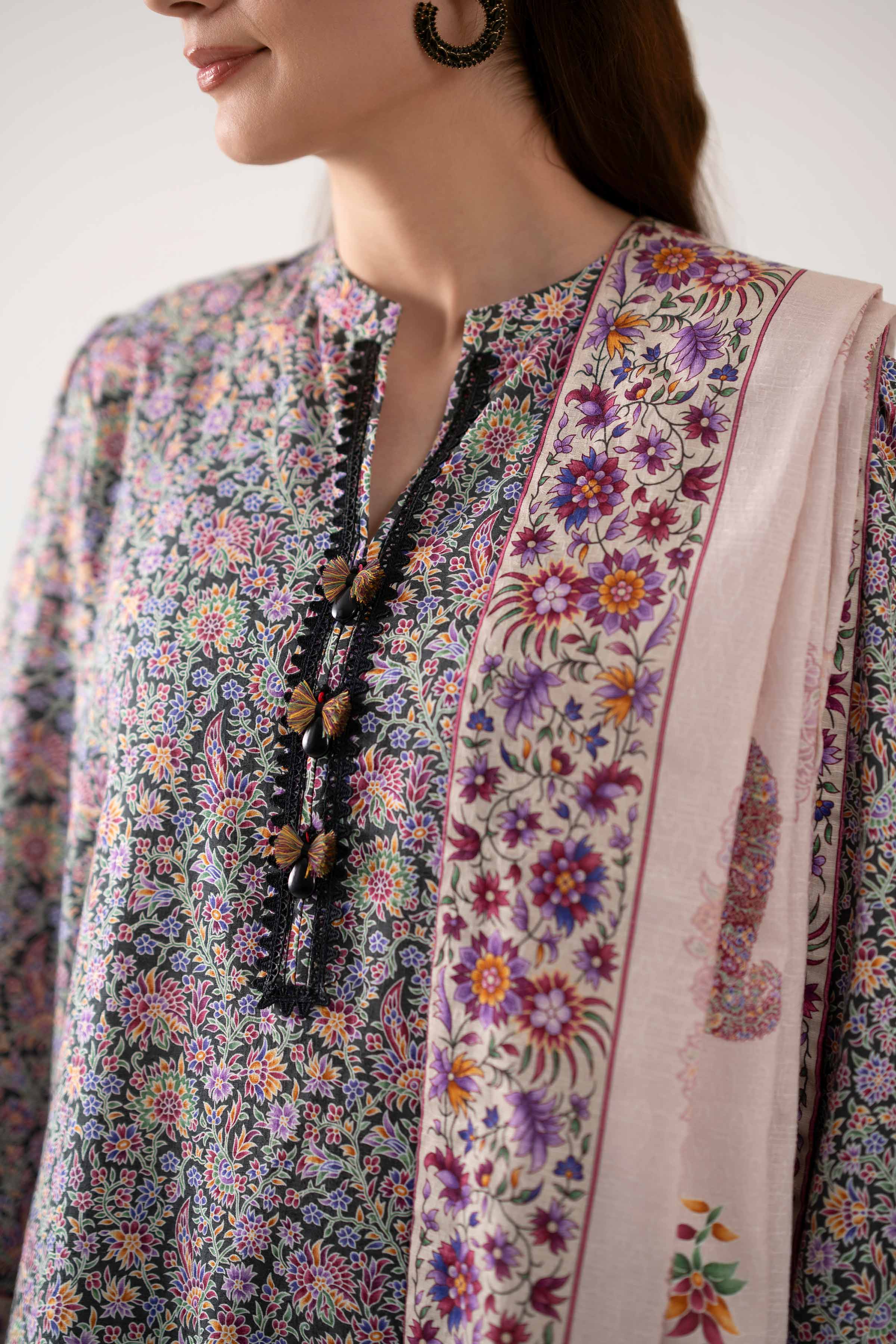 3 Piece - Digital Printed Embroidered Suit - 42502653 for Women - Unstitched Collection | Nishat | Shop Online