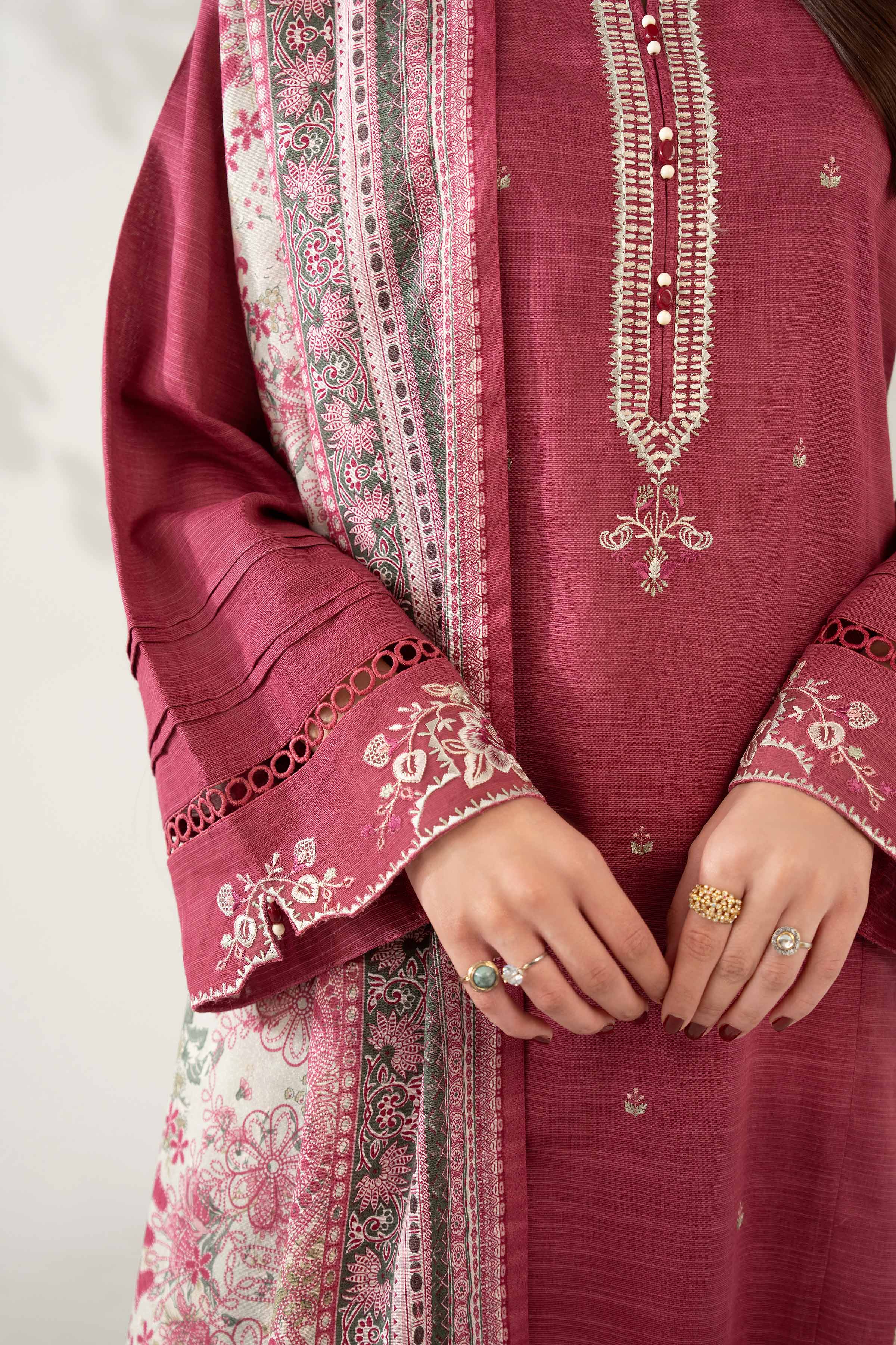 3 Piece - Printed Embroidered Suit - 42502687 for Women - Unstitched Collection | Nishat | Shop Online