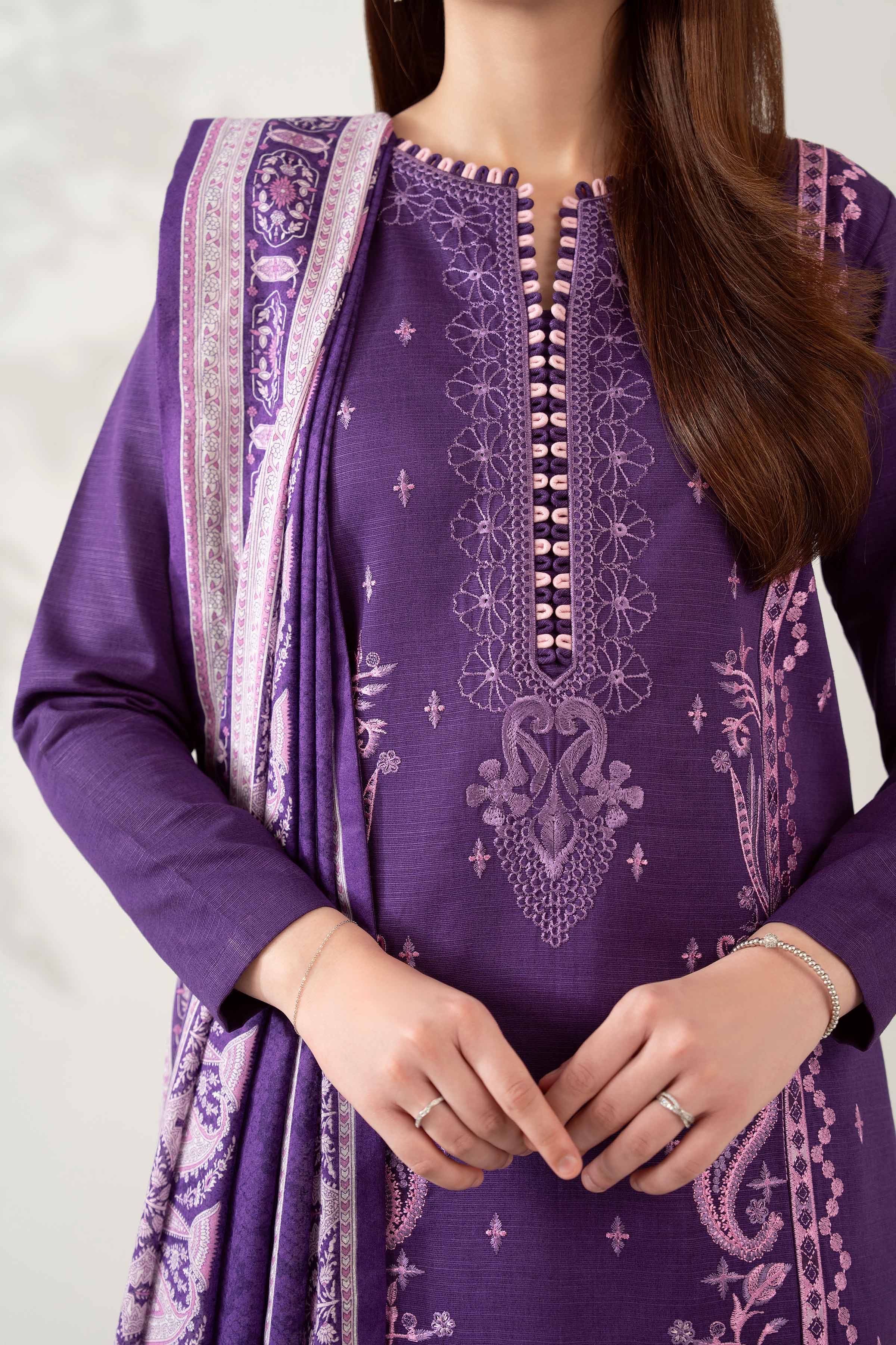 3 Piece - Printed Embroidered Suit - 42502692 for Women - Unstitched Collection | Nishat | Shop Online
