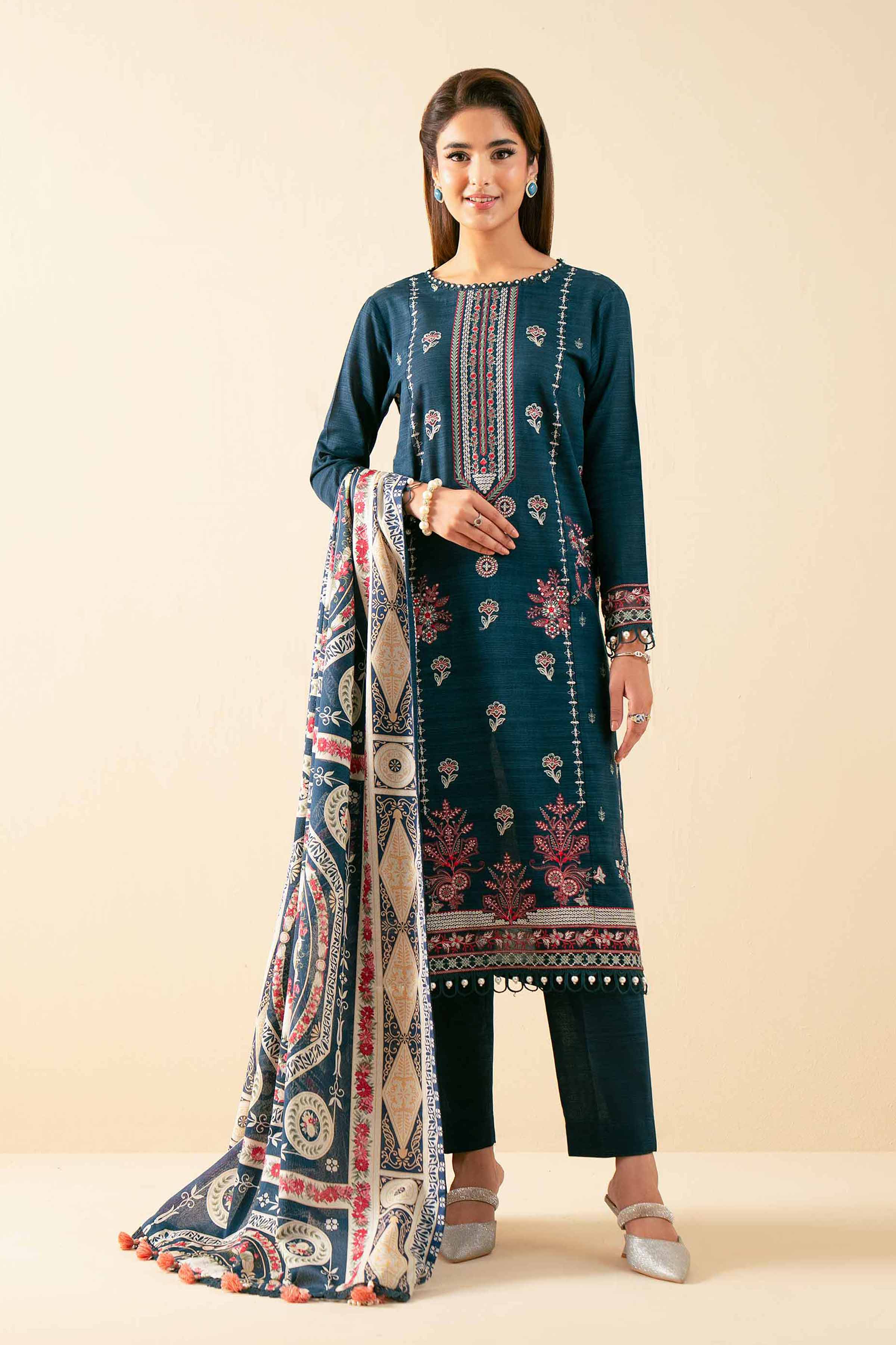 3 Piece - Printed Embroidered Suit - 42502693 for Women - Unstitched Collection | Nishat | Shop Online