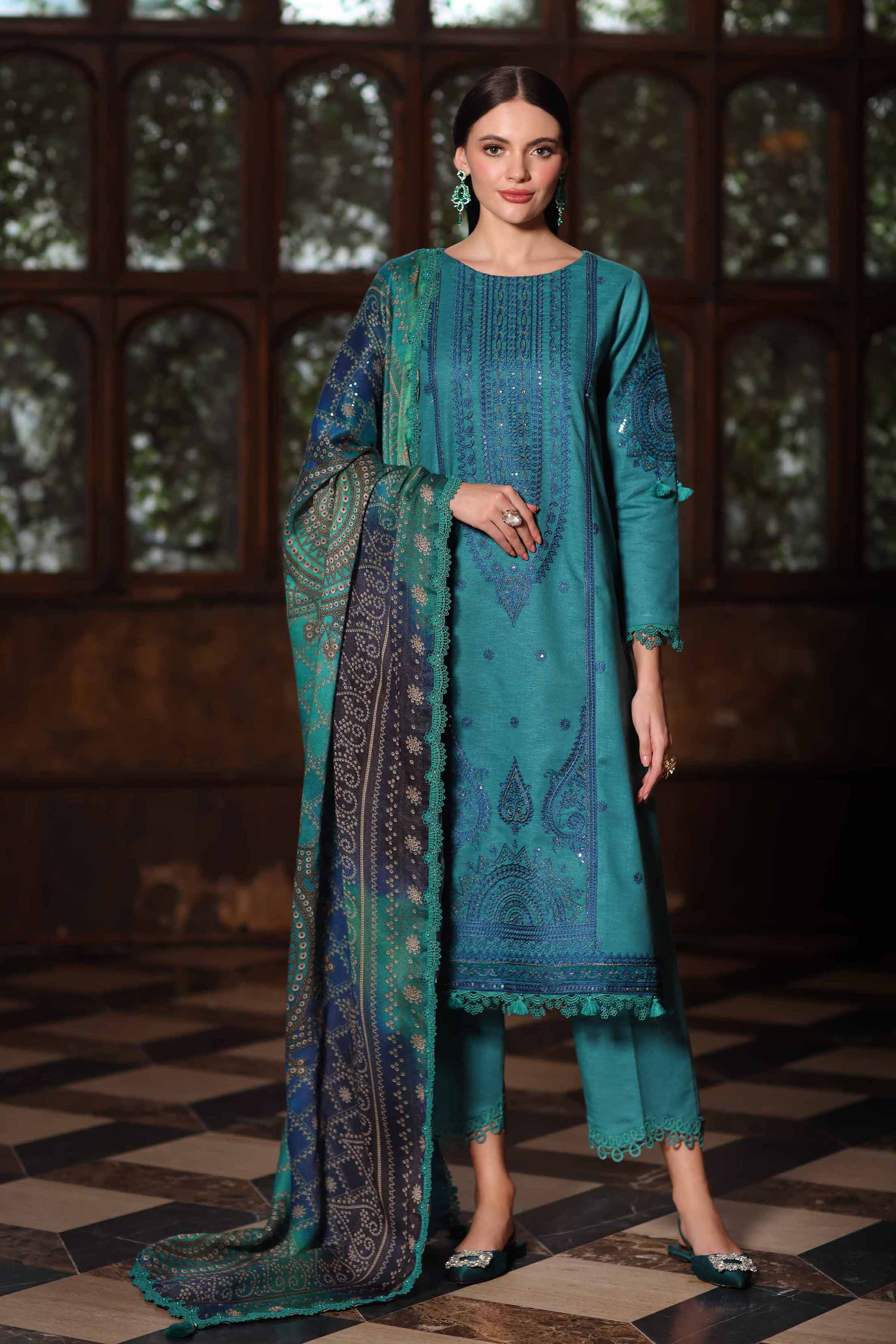 3 Piece - Digital Printed Embroidered Suit - 42502697 for Women - Unstitched Collection | Nishat | Shop Online