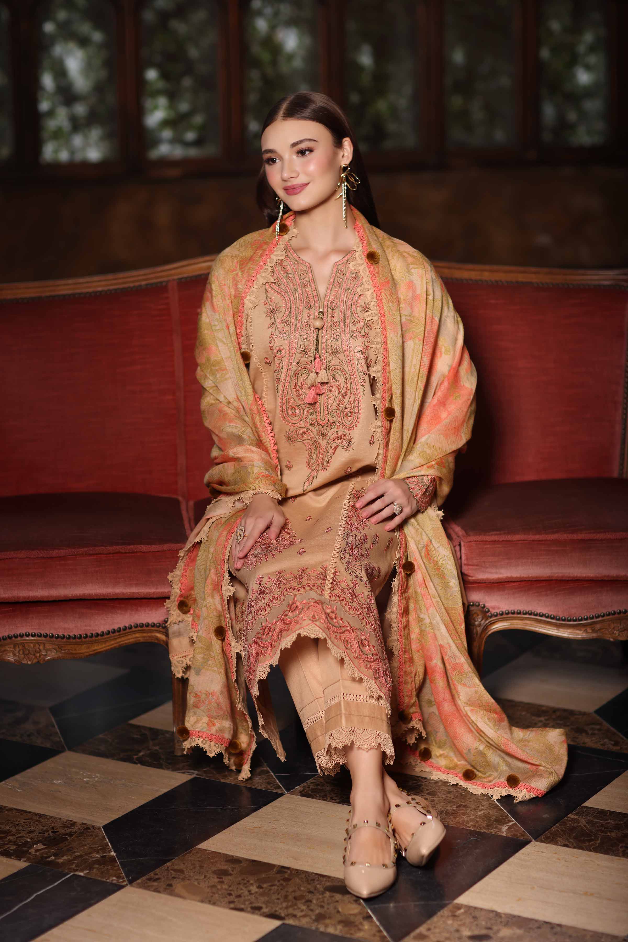 3 Piece - Digital Printed Embroidered Suit - 42502699 for Women - Unstitched Collection | Nishat | Shop Online