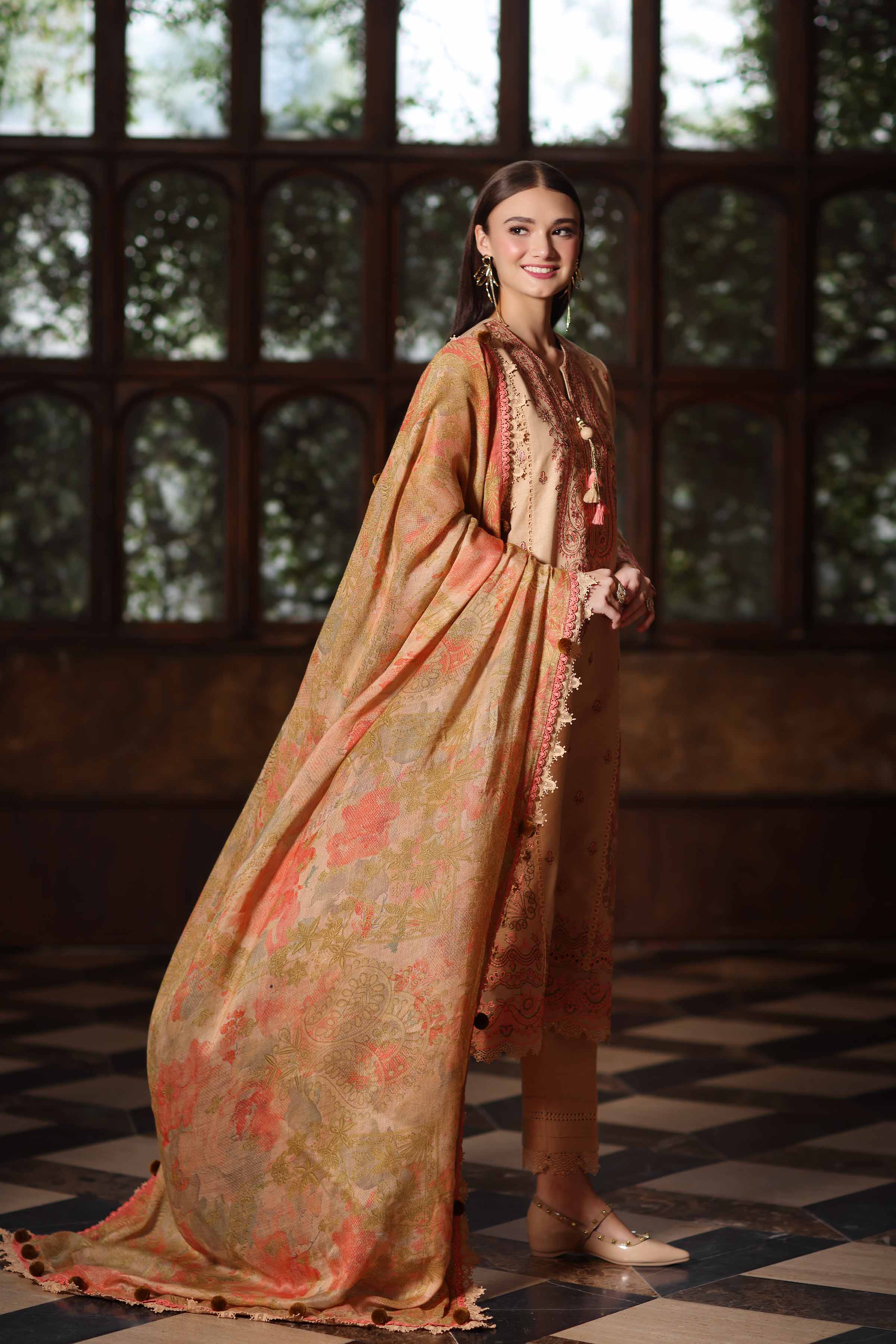3 Piece - Digital Printed Embroidered Suit - 42502699 for Women - Unstitched Collection | Nishat | Shop Online