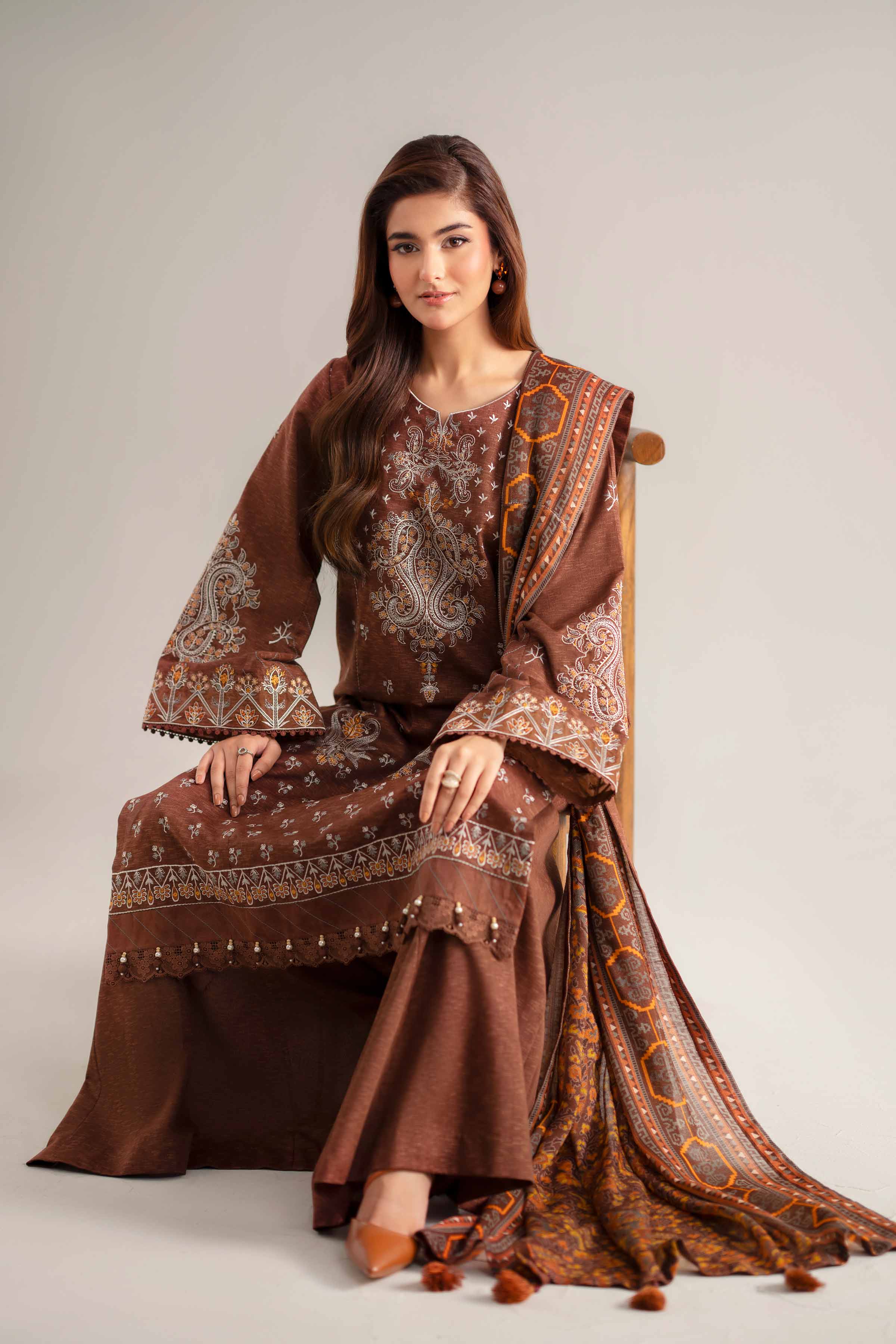 3 Piece - Digital Printed Embroidered Suit - 42502700 for Women - Unstitched Collection | Nishat | Shop Online