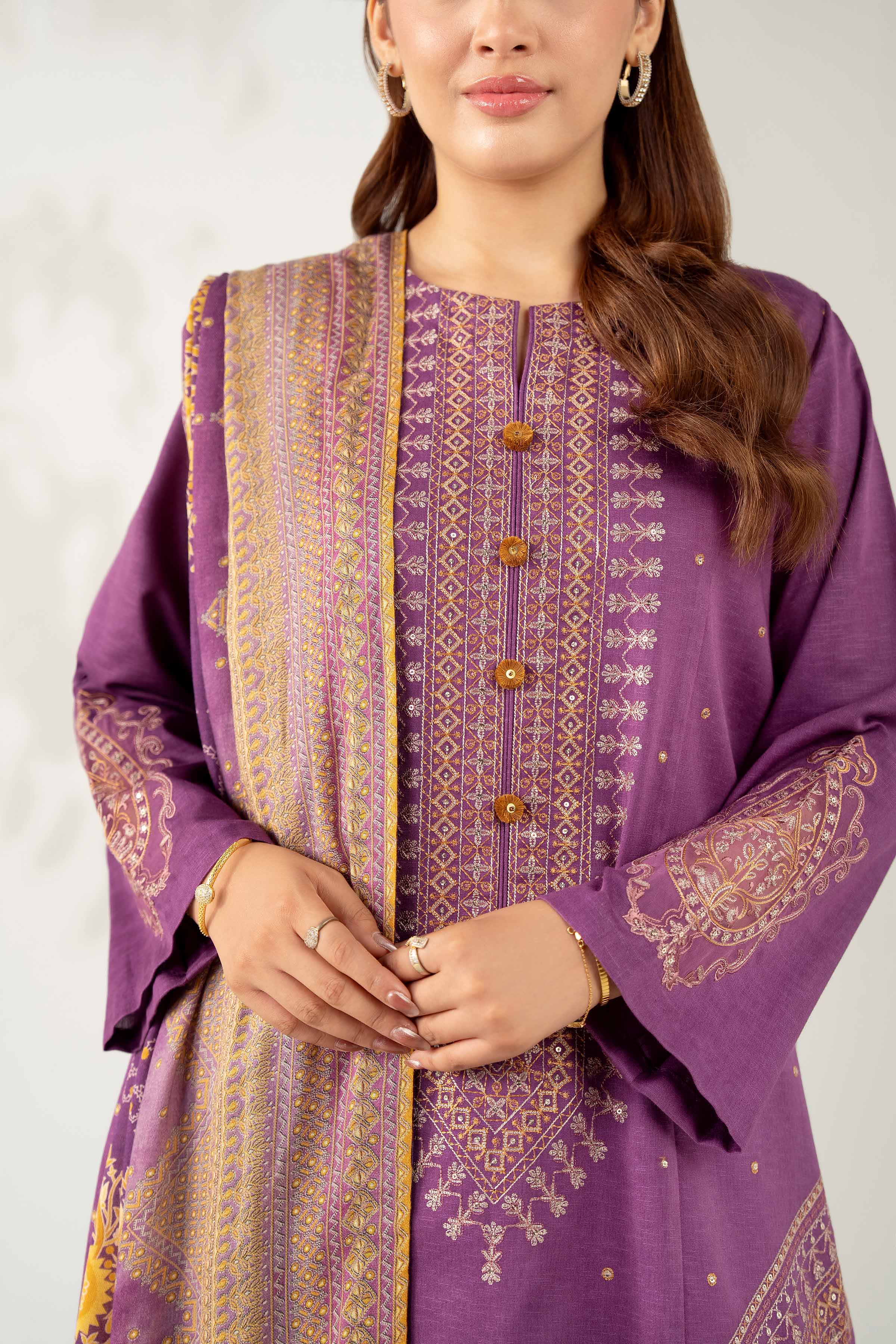 3 Piece - Digital Printed Embroidered Suit - 42502702 for Women - Unstitched Collection | Nishat | Shop Online