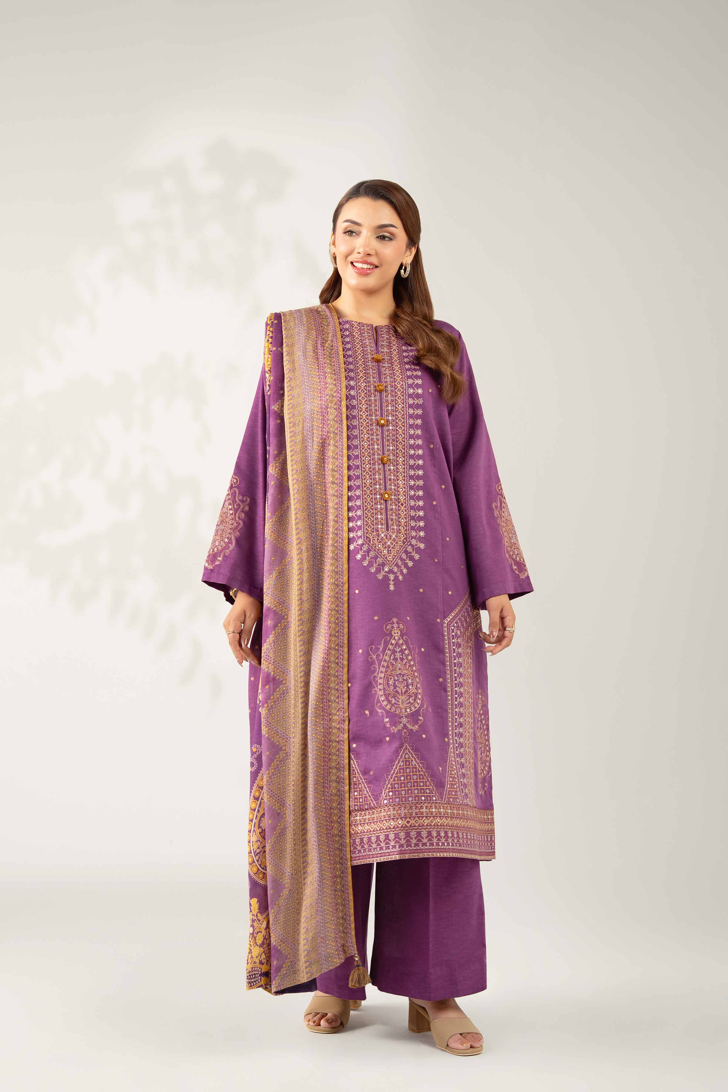 3 Piece - Digital Printed Embroidered Suit - 42502702 for Women - Unstitched Collection | Nishat | Shop Online