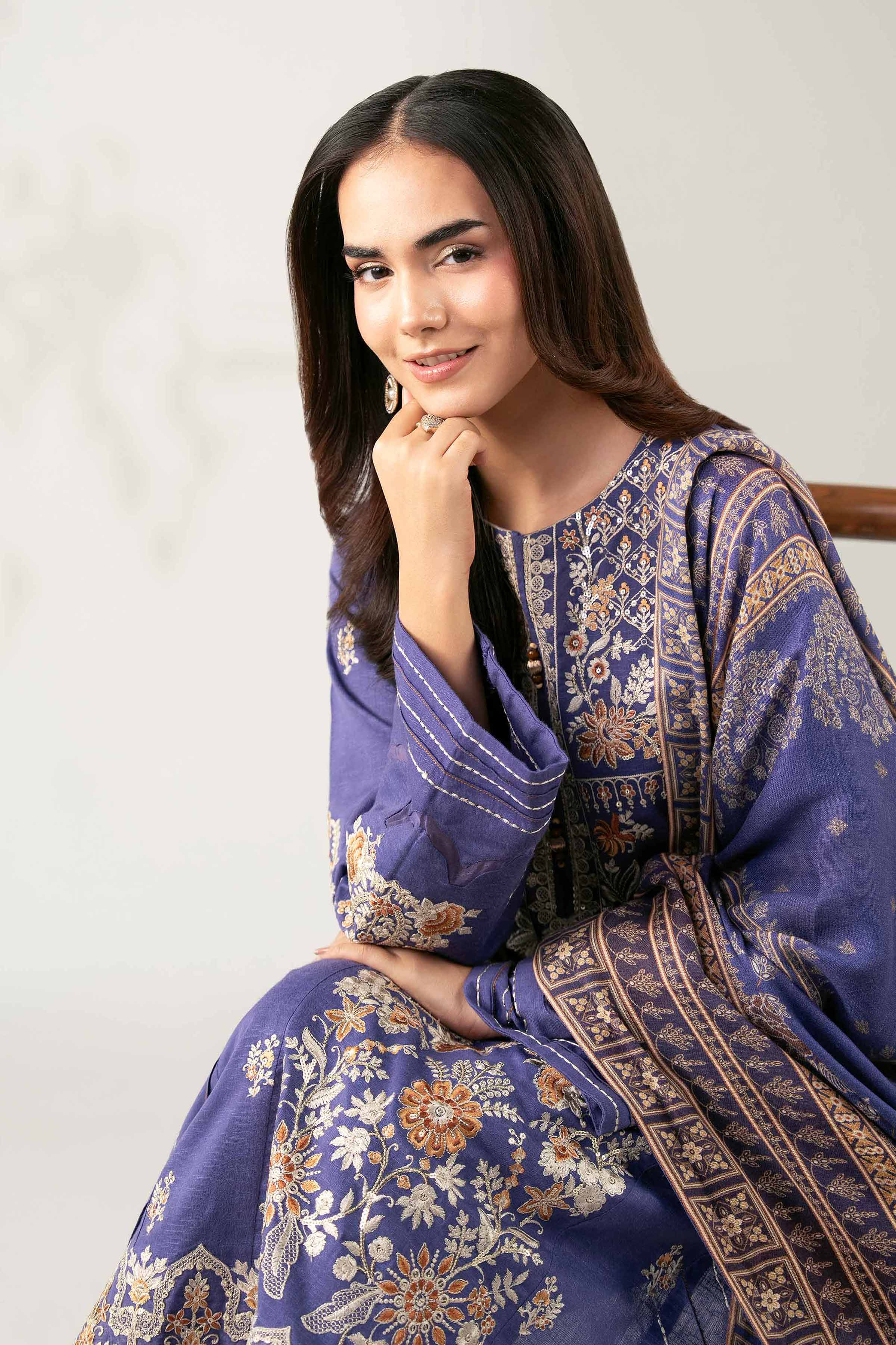 3 Piece - Digital Printed Embroidered Suit - 42502703 for Women - Unstitched Collection | Nishat | Shop Online