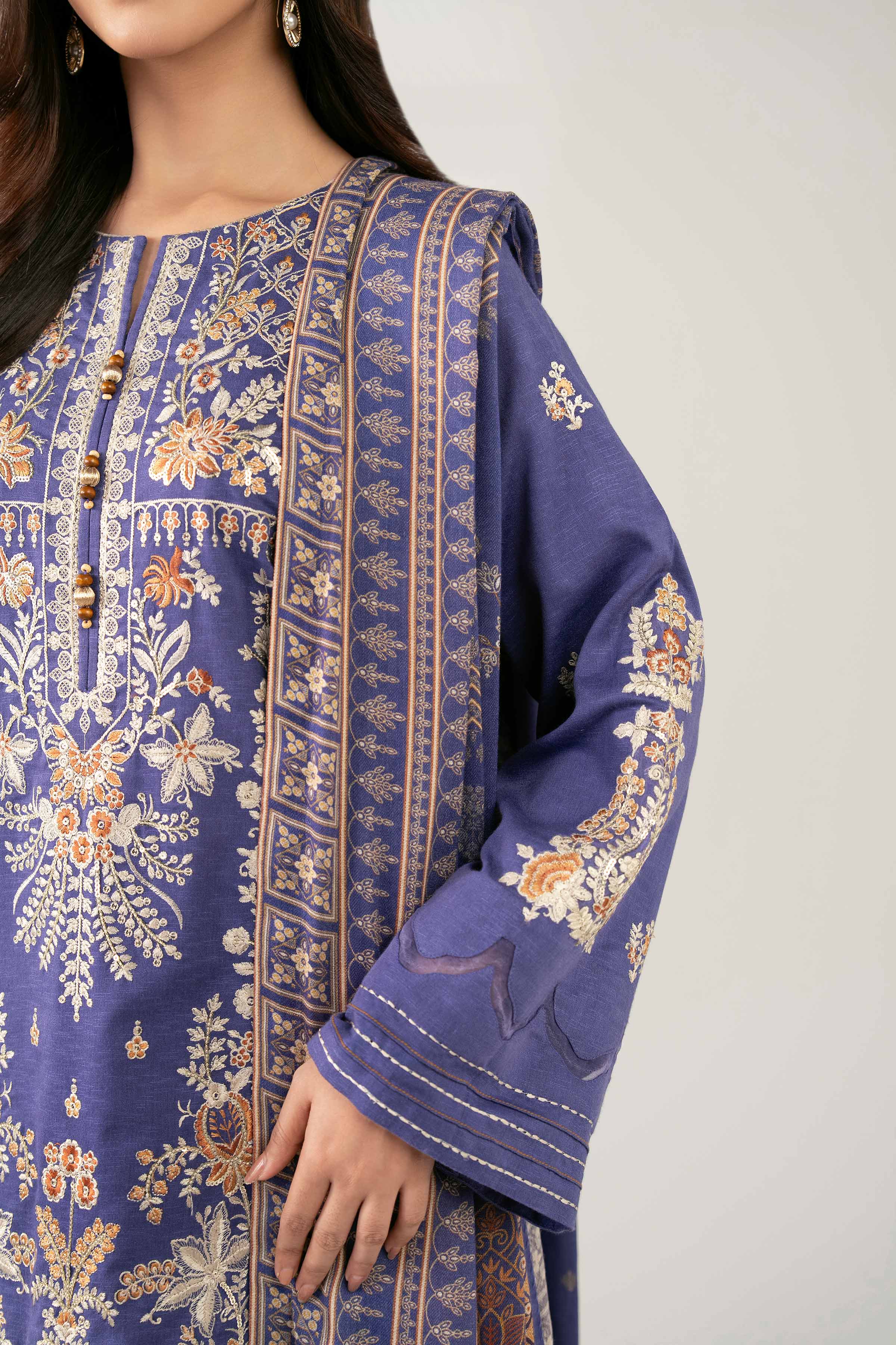3 Piece - Digital Printed Embroidered Suit - 42502703 for Women - Unstitched Collection | Nishat | Shop Online