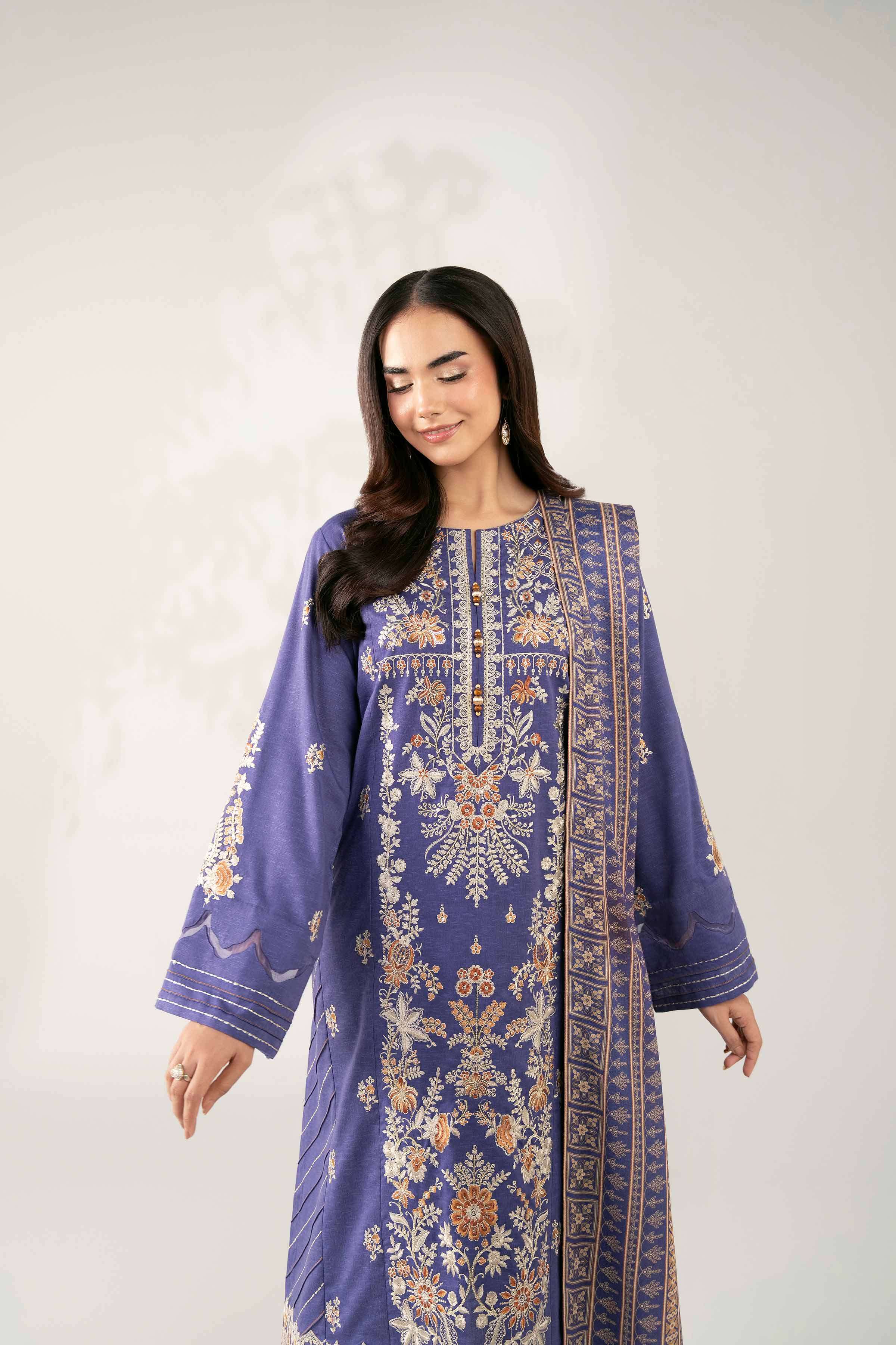 3 Piece - Digital Printed Embroidered Suit - 42502703 for Women - Unstitched Collection | Nishat | Shop Online
