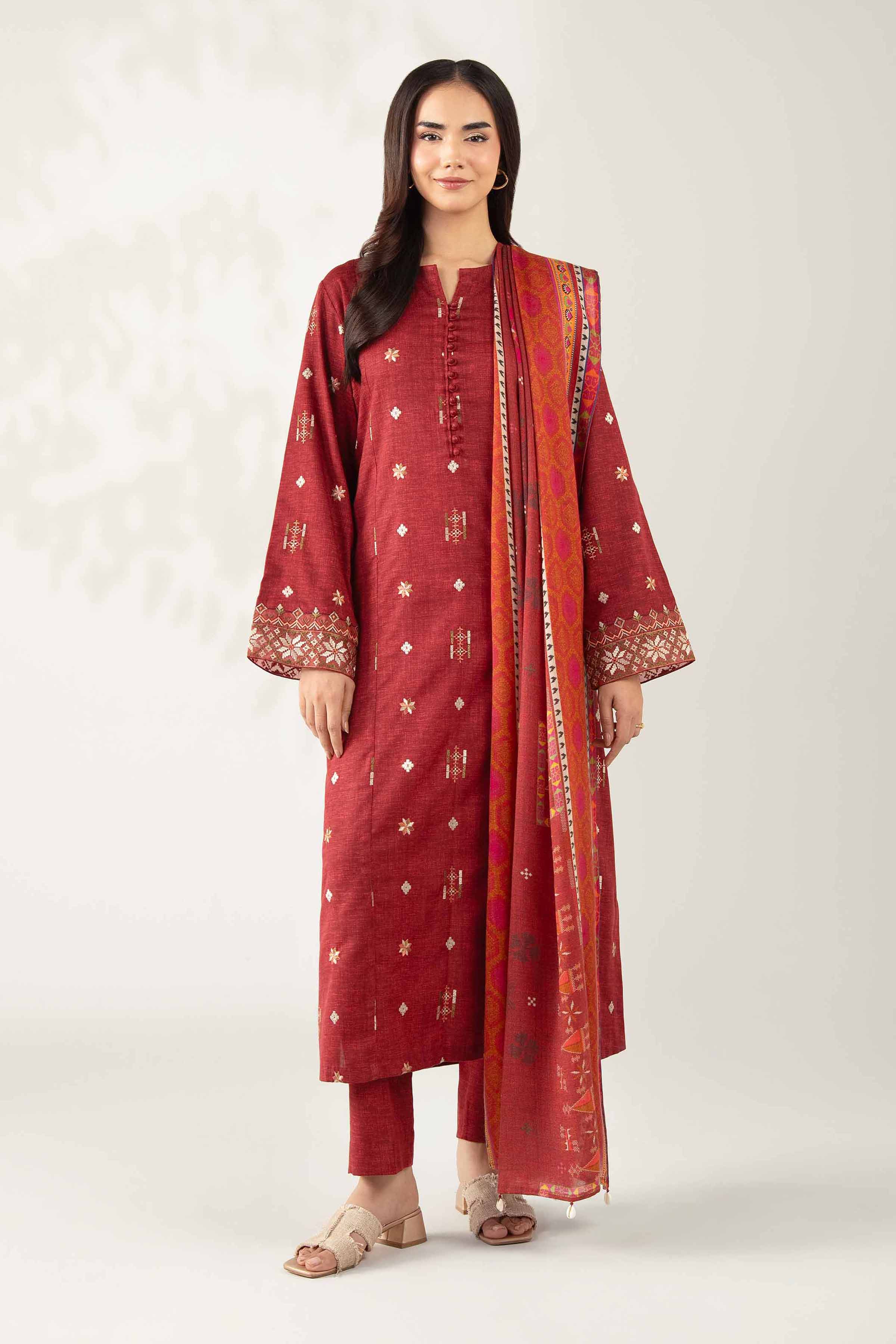 3 Piece - Digital Printed Embroidered Suit - 42502704 for Women - Unstitched Collection | Nishat | Shop Online