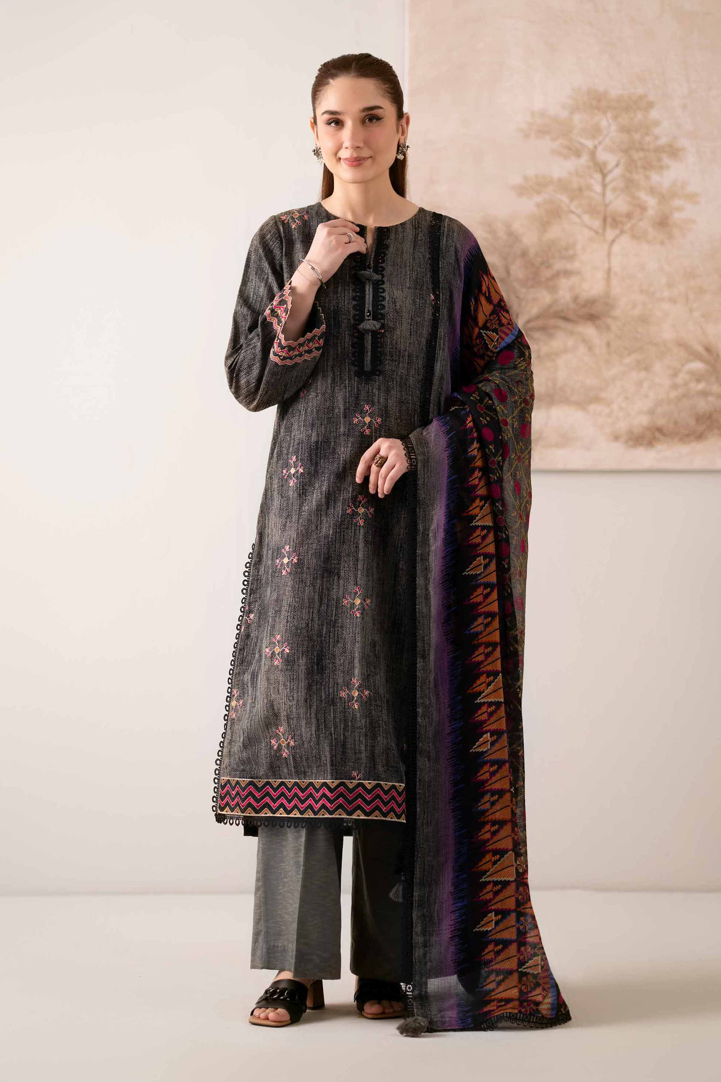 3 Piece - Digital Printed Embroidered Suit - 42502705 for Women - Unstitched Collection | Nishat | Shop Online