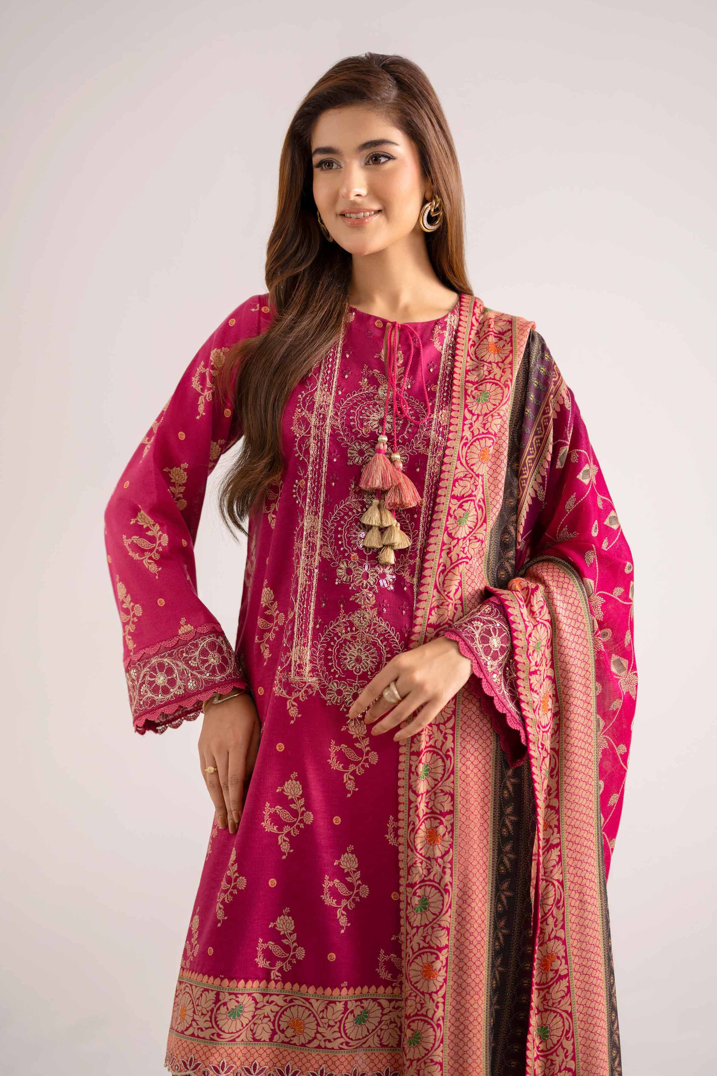 3 Piece - Digital Printed Embroidered Suit - 42502706 for Women - Unstitched Collection | Nishat | Shop Online
