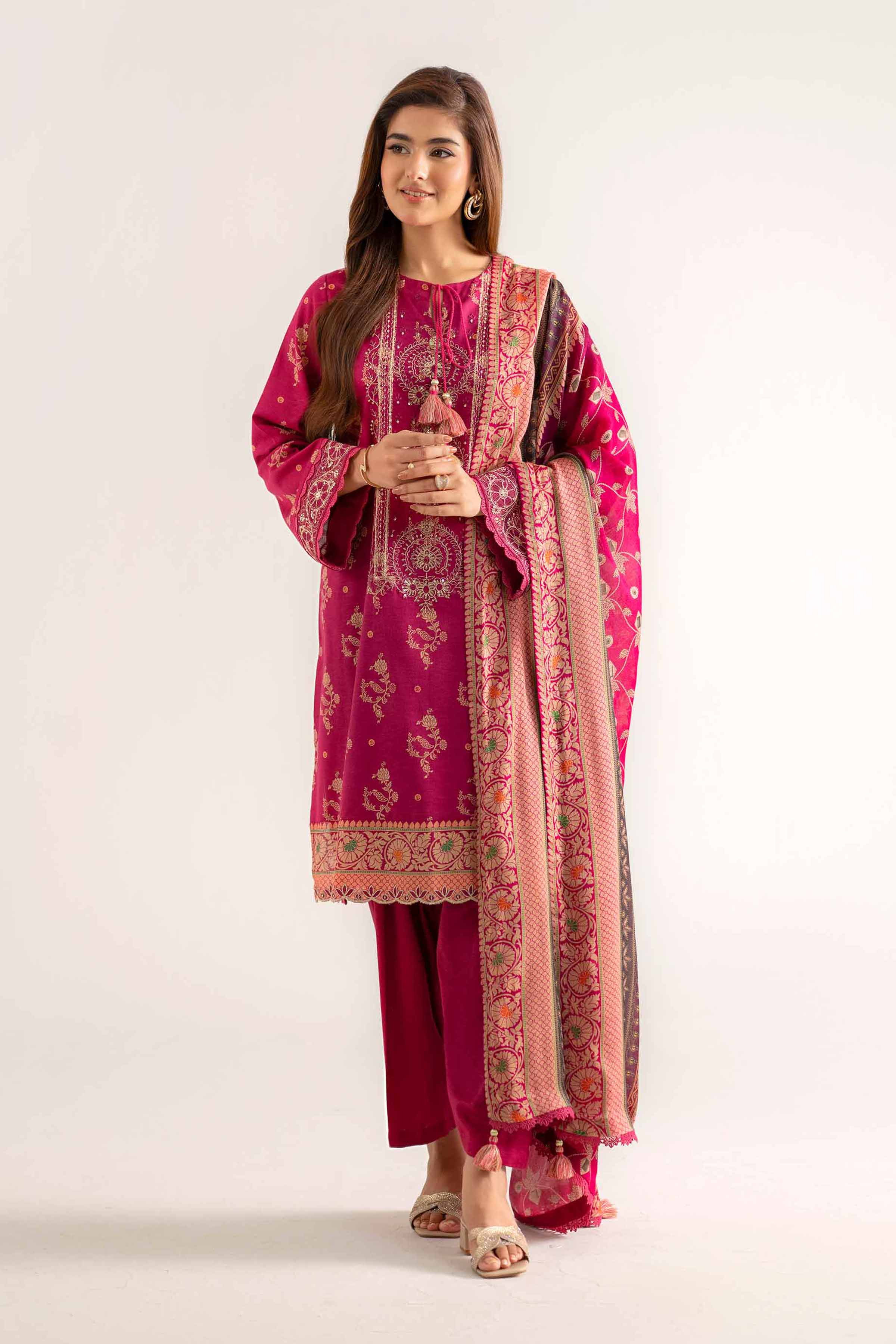 3 Piece - Digital Printed Embroidered Suit - 42502706 for Women - Unstitched Collection | Nishat | Shop Online