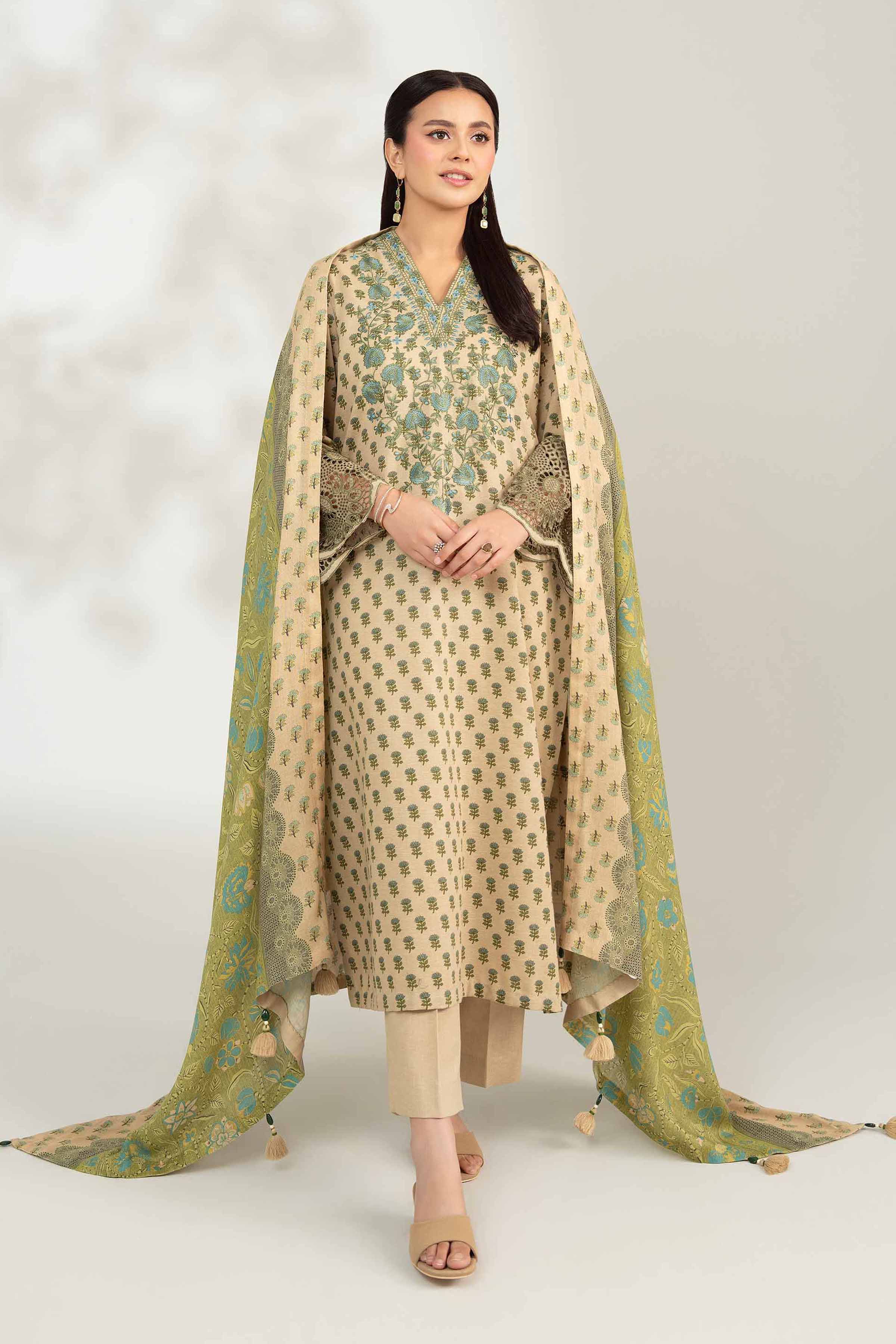 3 Piece - Digital Printed Embroidered Suit - 42502707 for Women - Unstitched Collection | Nishat | Shop Online