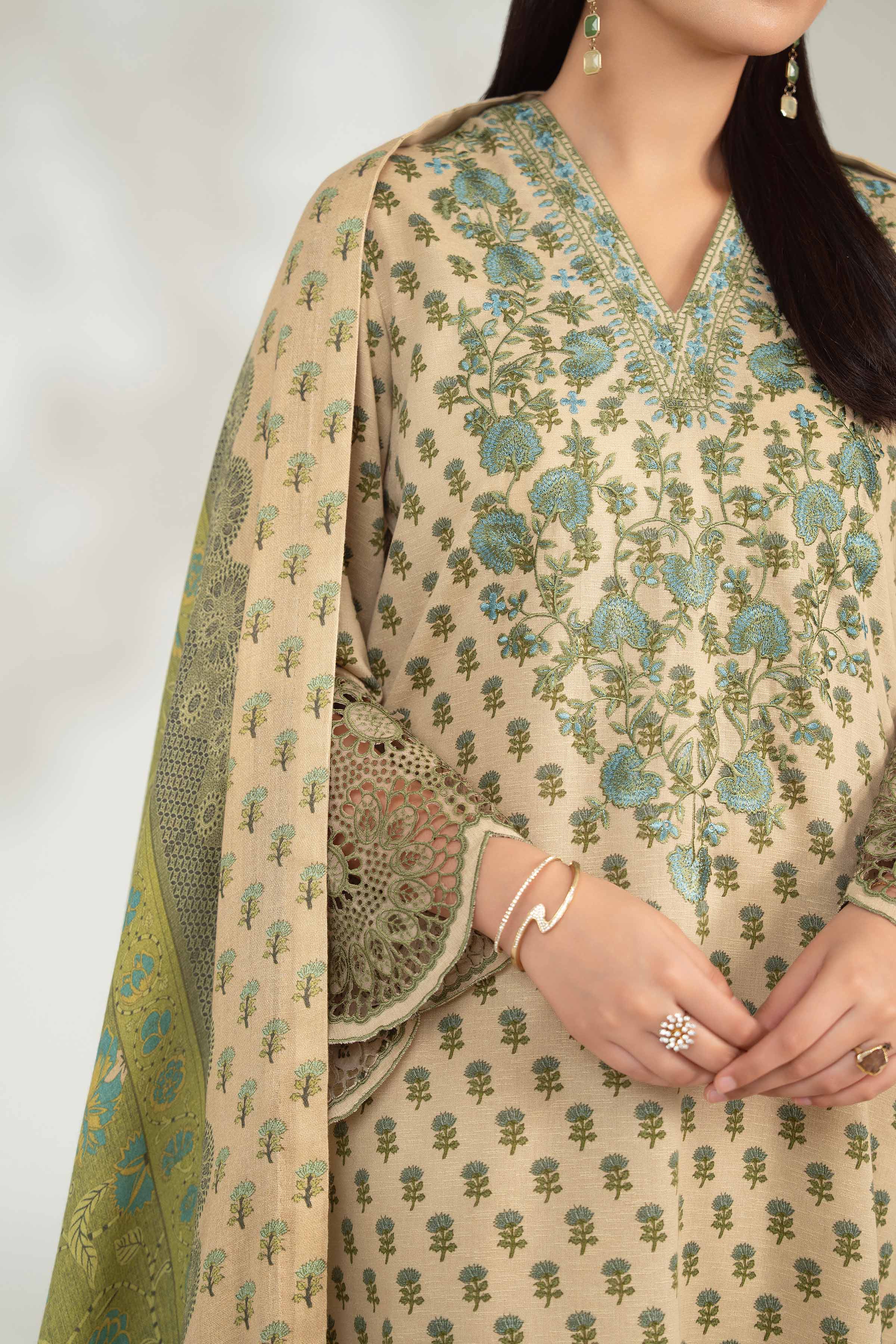 3 Piece - Digital Printed Embroidered Suit - 42502707 for Women - Unstitched Collection | Nishat | Shop Online