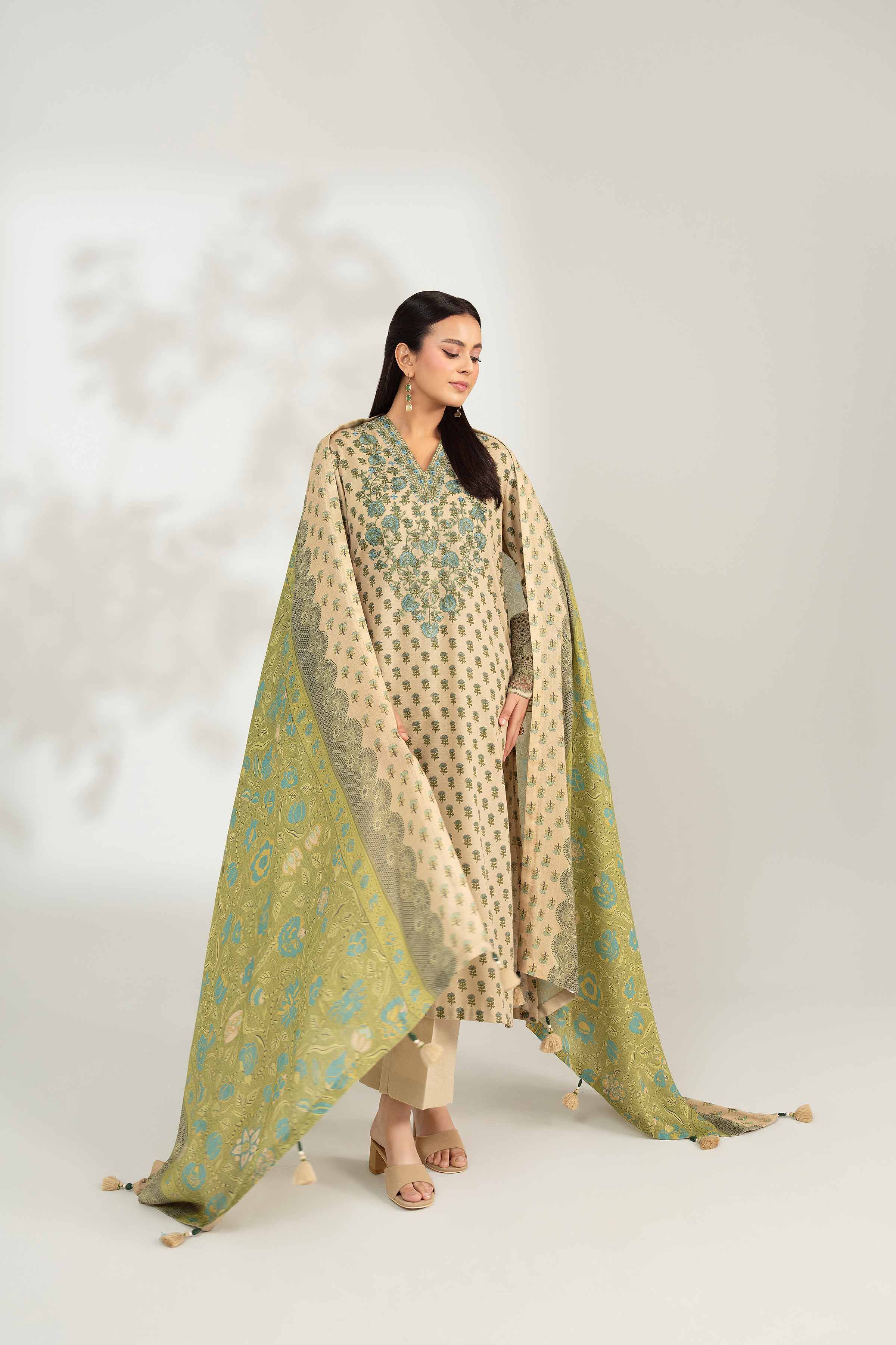 3 Piece - Digital Printed Embroidered Suit - 42502707 for Women - Unstitched Collection | Nishat | Shop Online