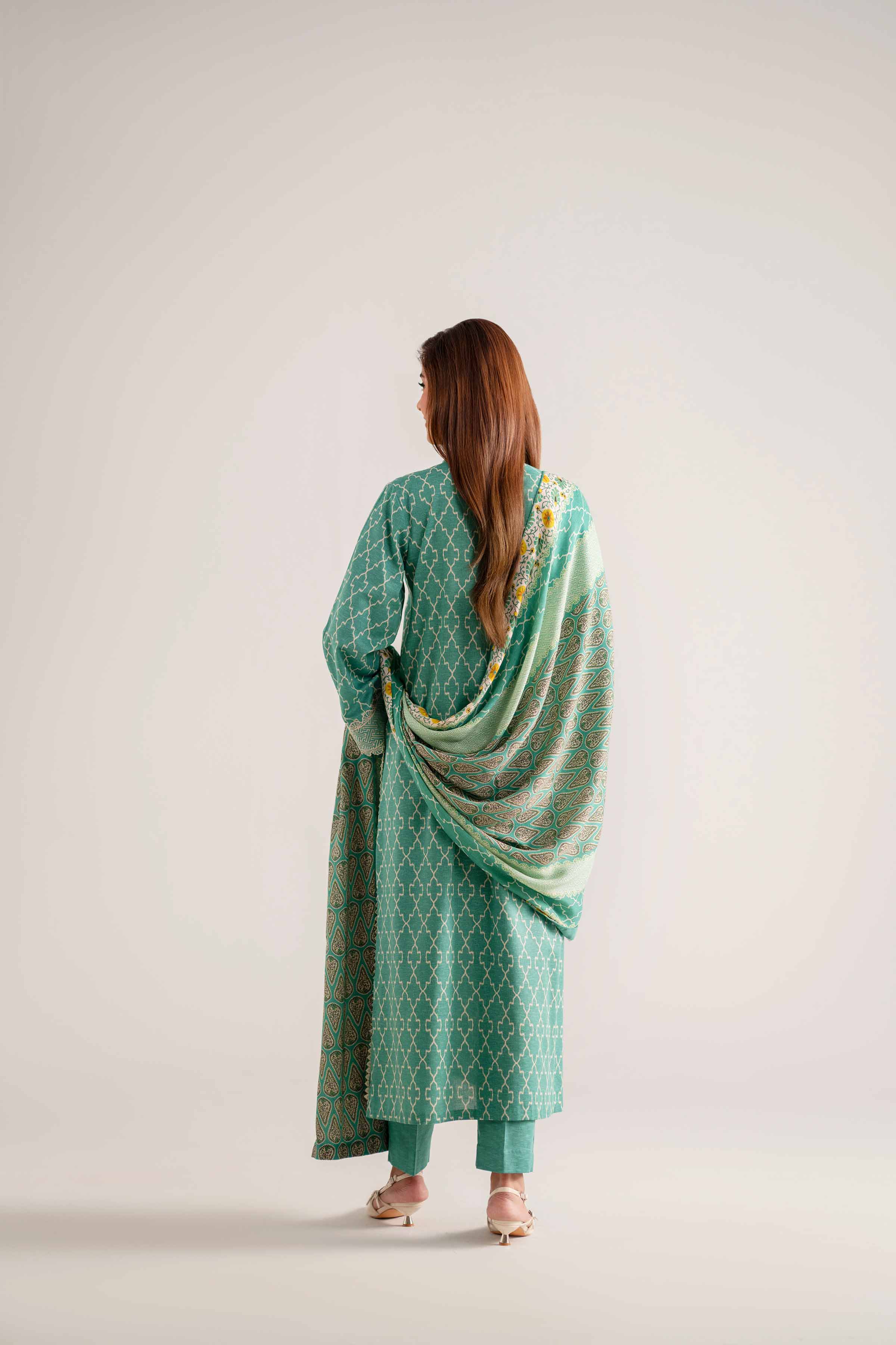 3 Piece - Digital Printed Embroidered Suit - 42502708 for Women - Unstitched Collection | Nishat | Shop Online
