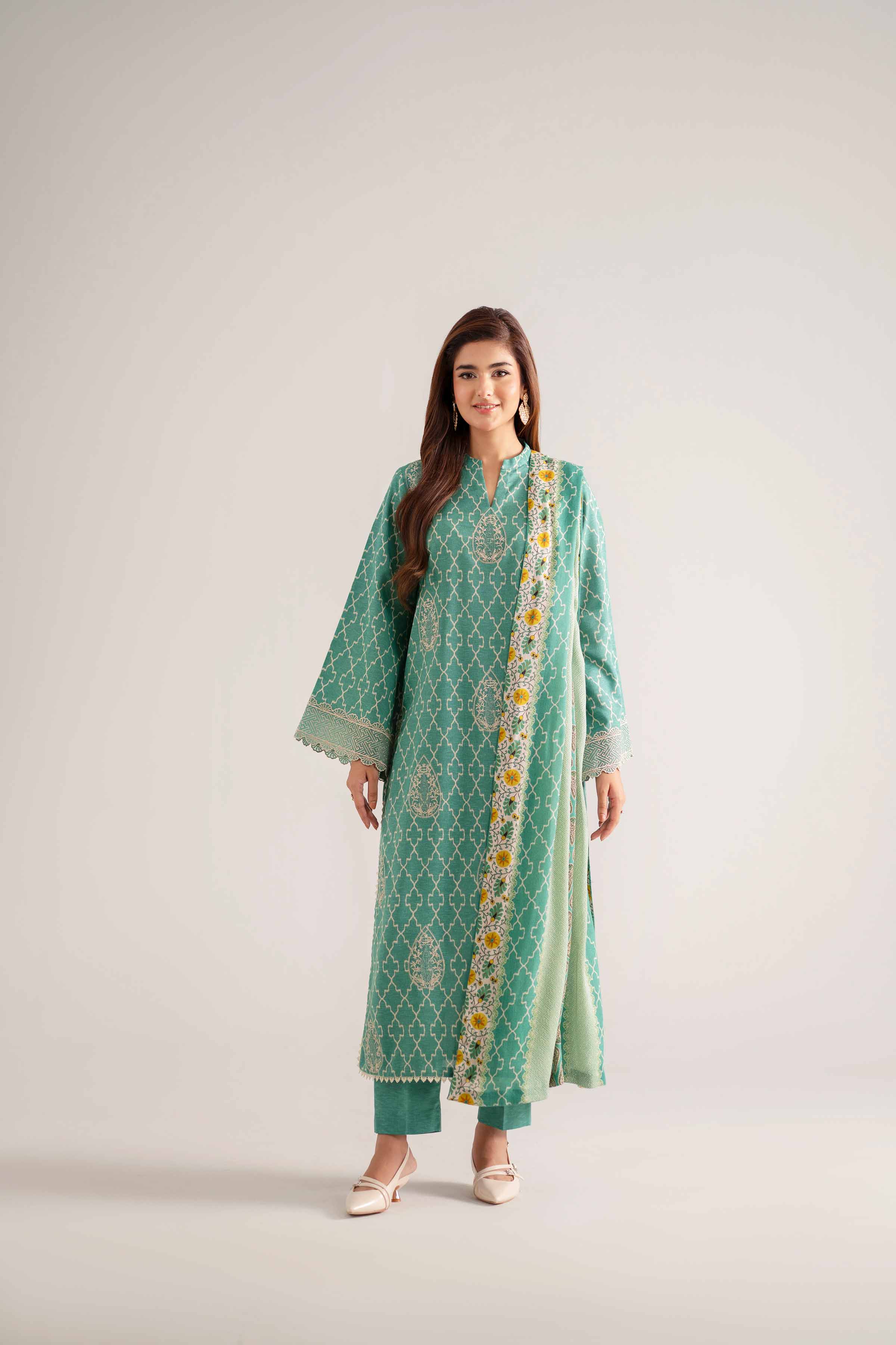 3 Piece - Digital Printed Embroidered Suit - 42502708 for Women - Unstitched Collection | Nishat | Shop Online