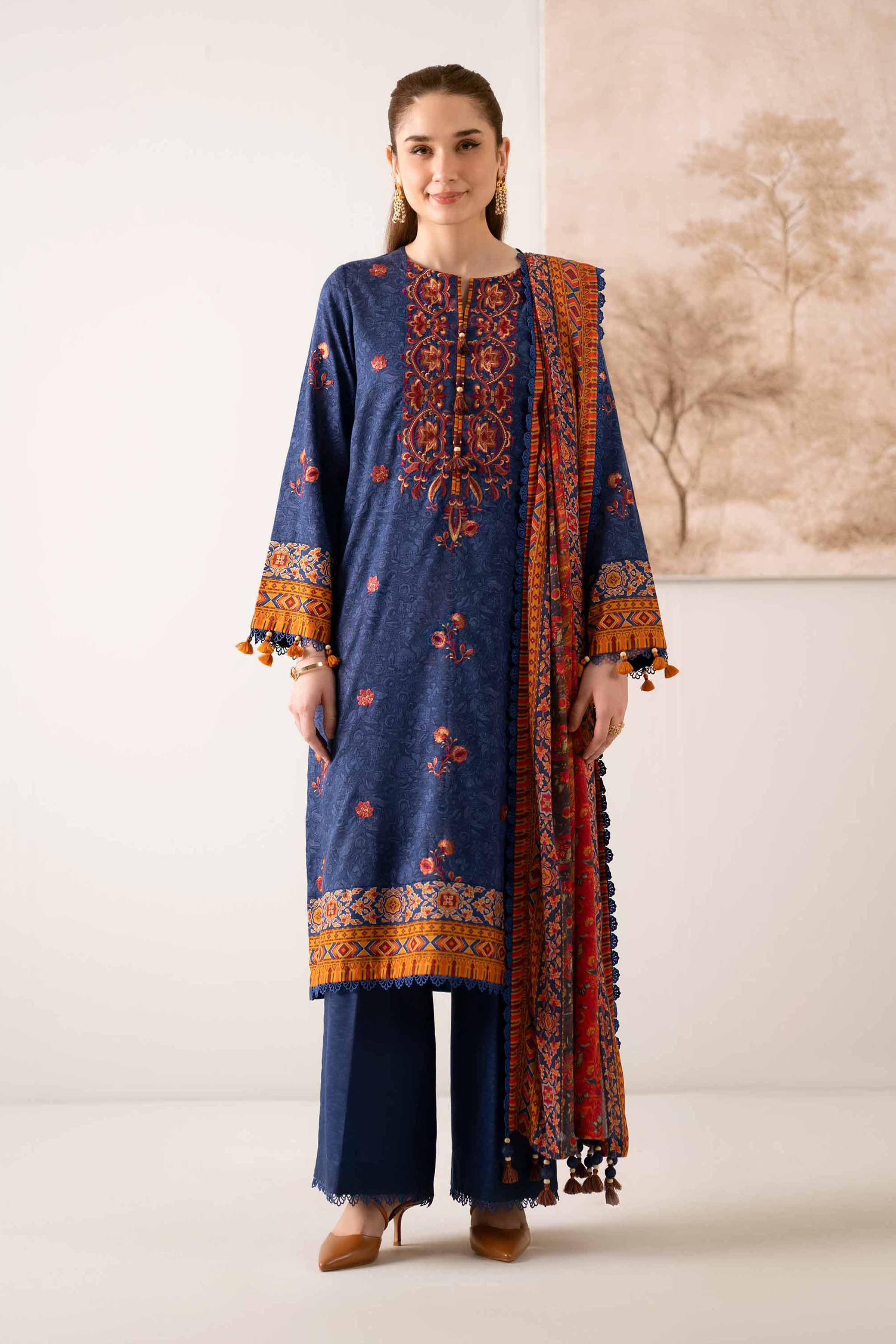 3 Piece - Digital Printed Embroidered Suit - 42502711 for Women - Unstitched Collection | Nishat | Shop Online
