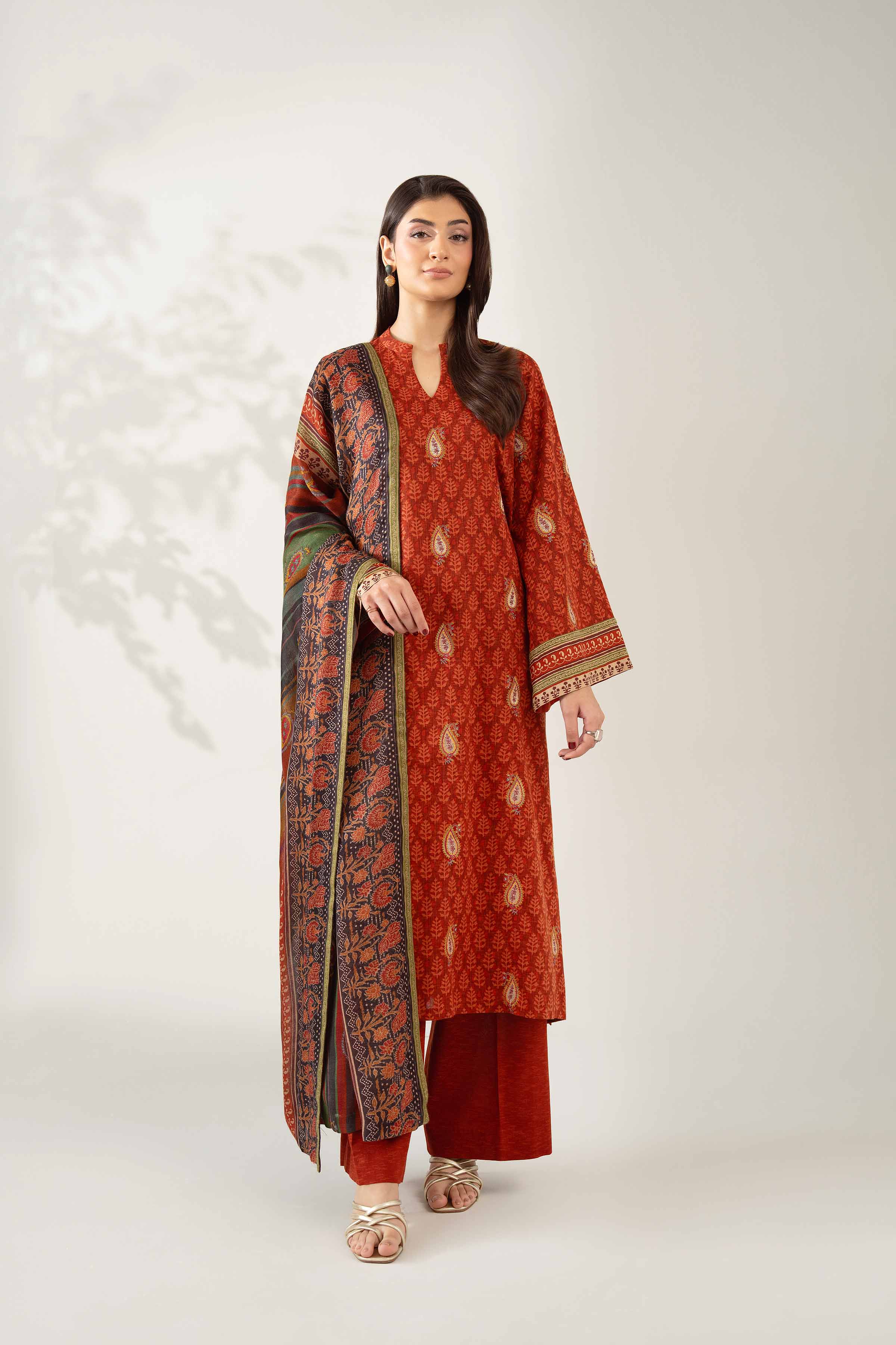 3 Piece - Digital Printed Embroidered Suit - 42502712 for Women - Unstitched Collection | Nishat | Shop Online