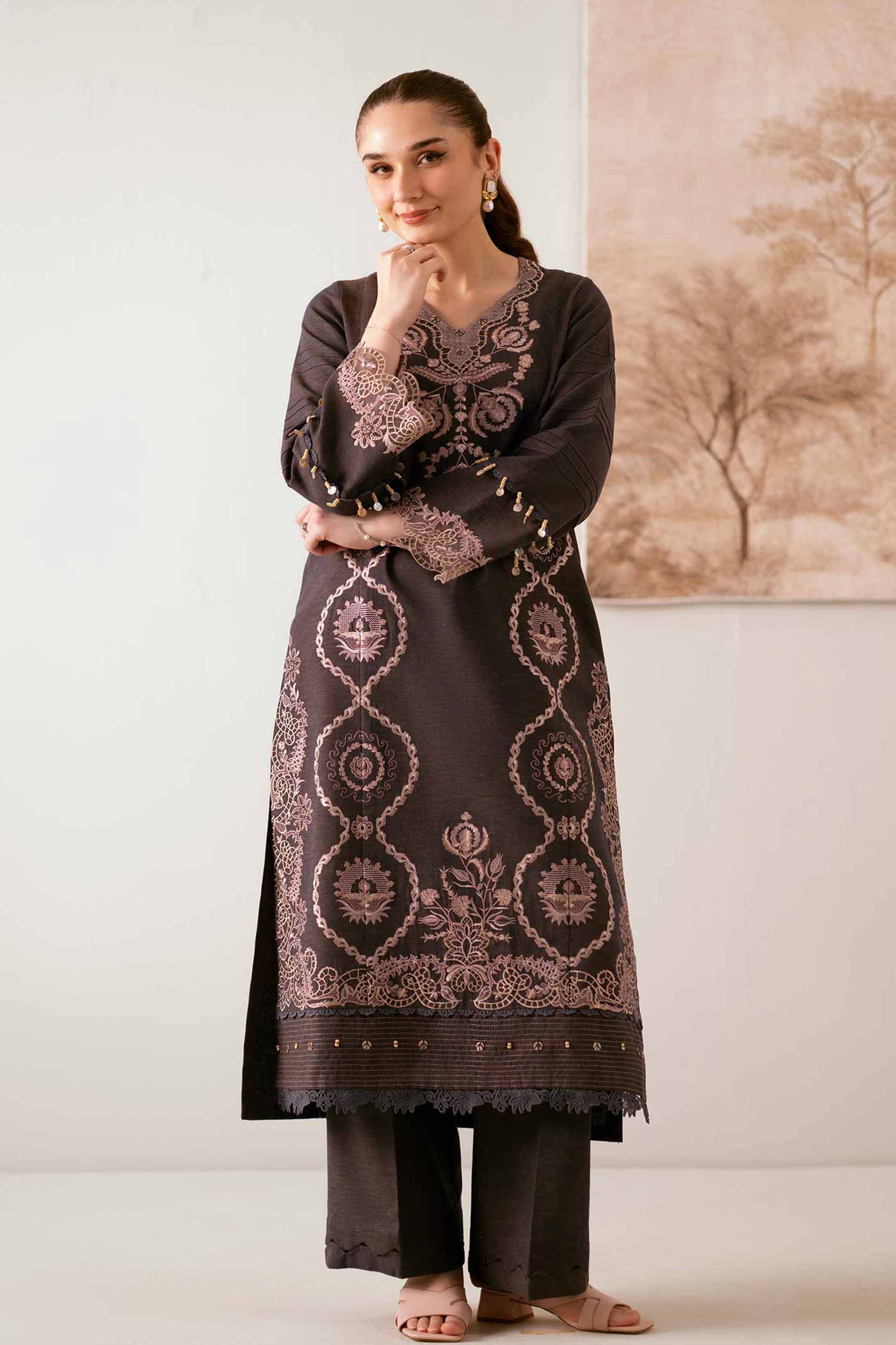 2 Piece - Embroidered Suit - 42502718 for Women - Unstitched Collection | Nishat | Shop Online