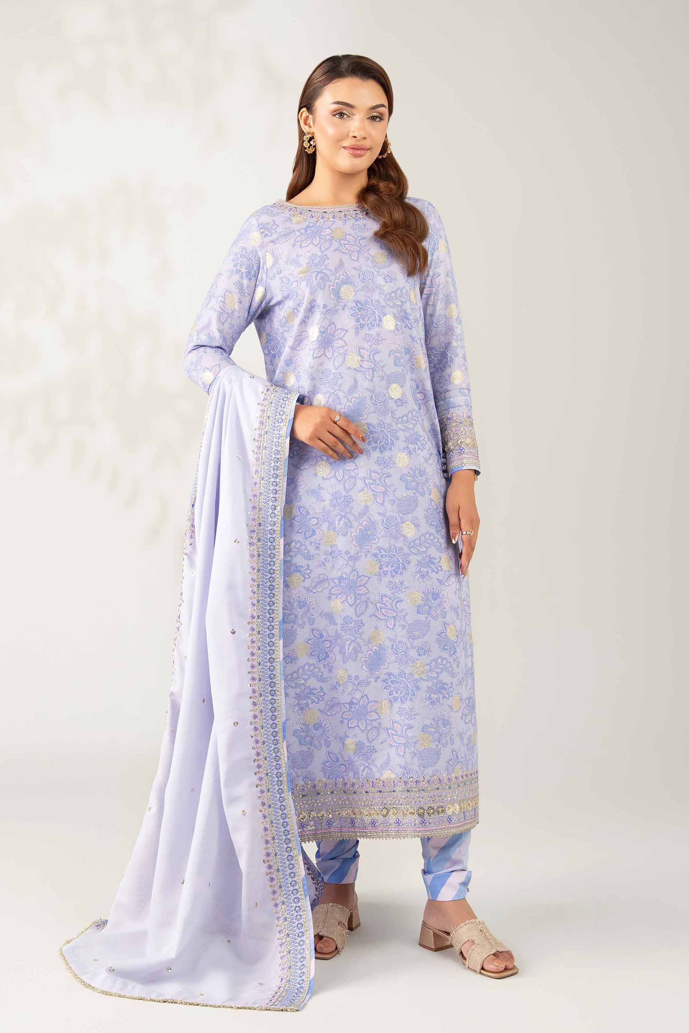 3 Piece - Digital Printed Embroidered Suit - 42502725 for Women - Unstitched Collection | Nishat | Shop Online