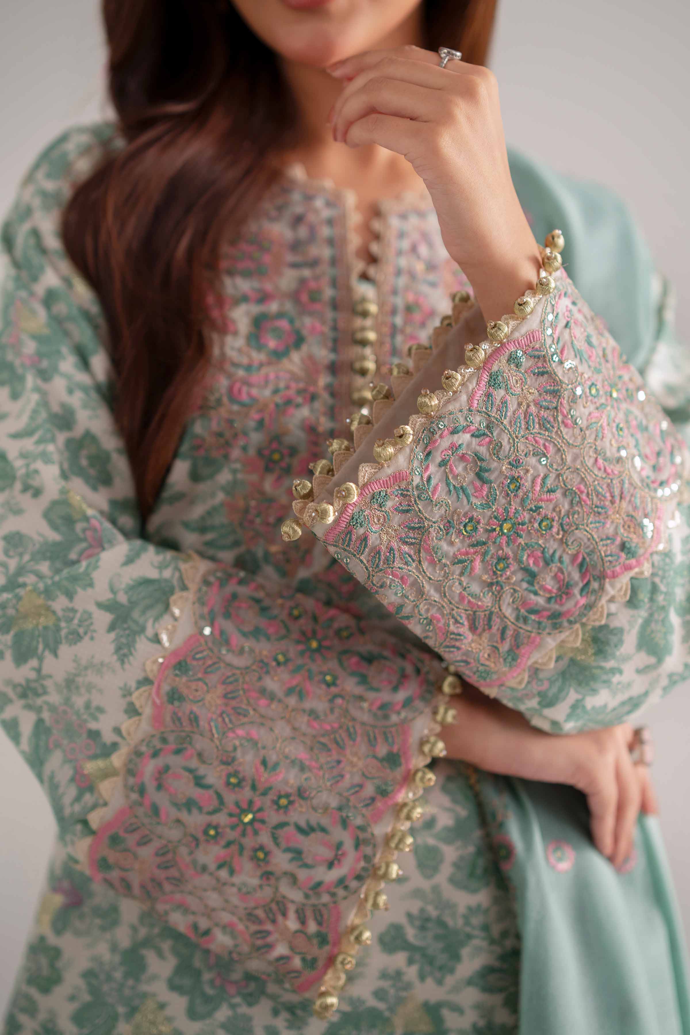 3 Piece - Digital Printed Embroidered Suit - 42502726 for Women - Unstitched Collection | Nishat | Shop Online