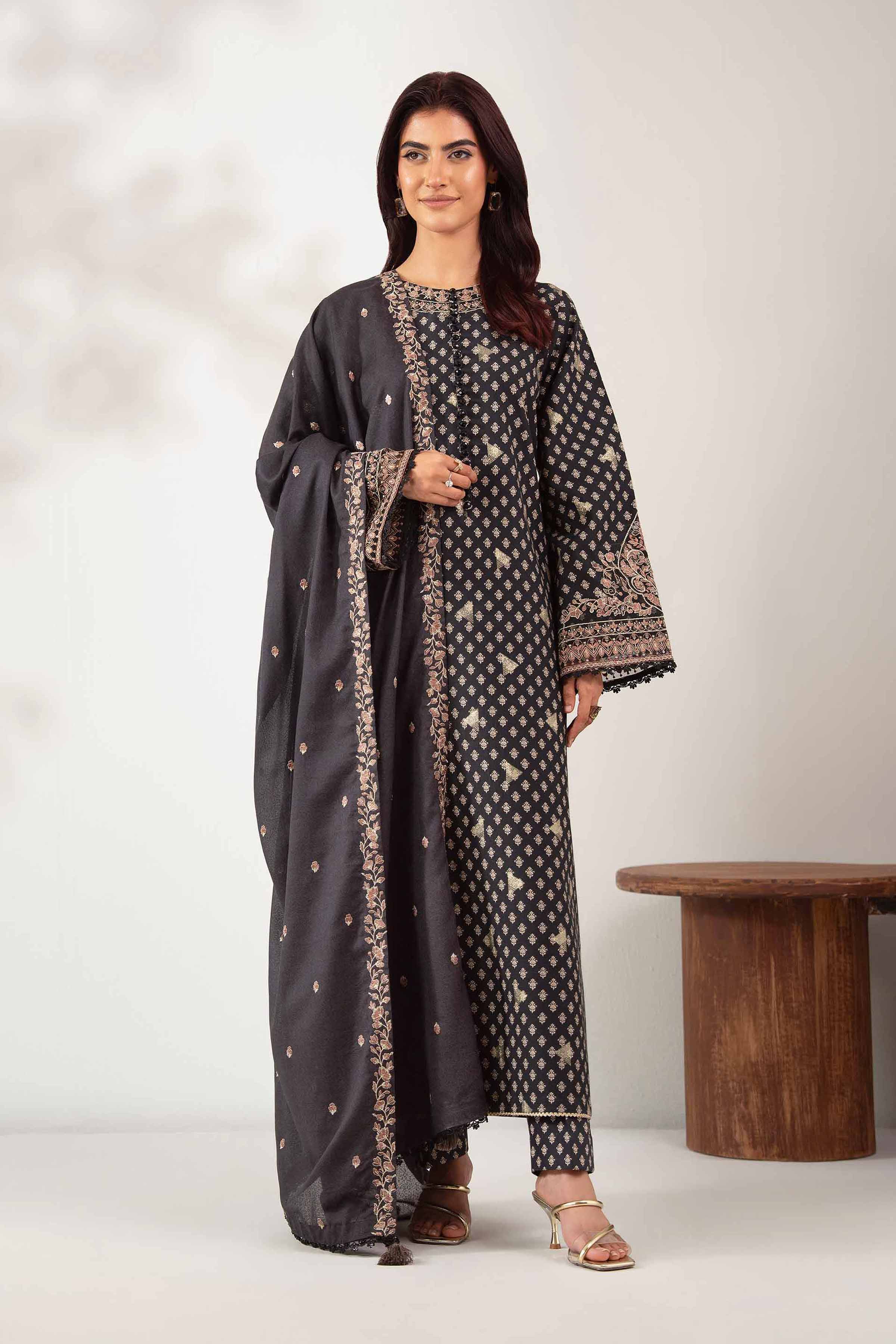3 Piece - Digital Printed Embroidered Suit - 42502727 for Women - Unstitched Collection | Nishat | Shop Online