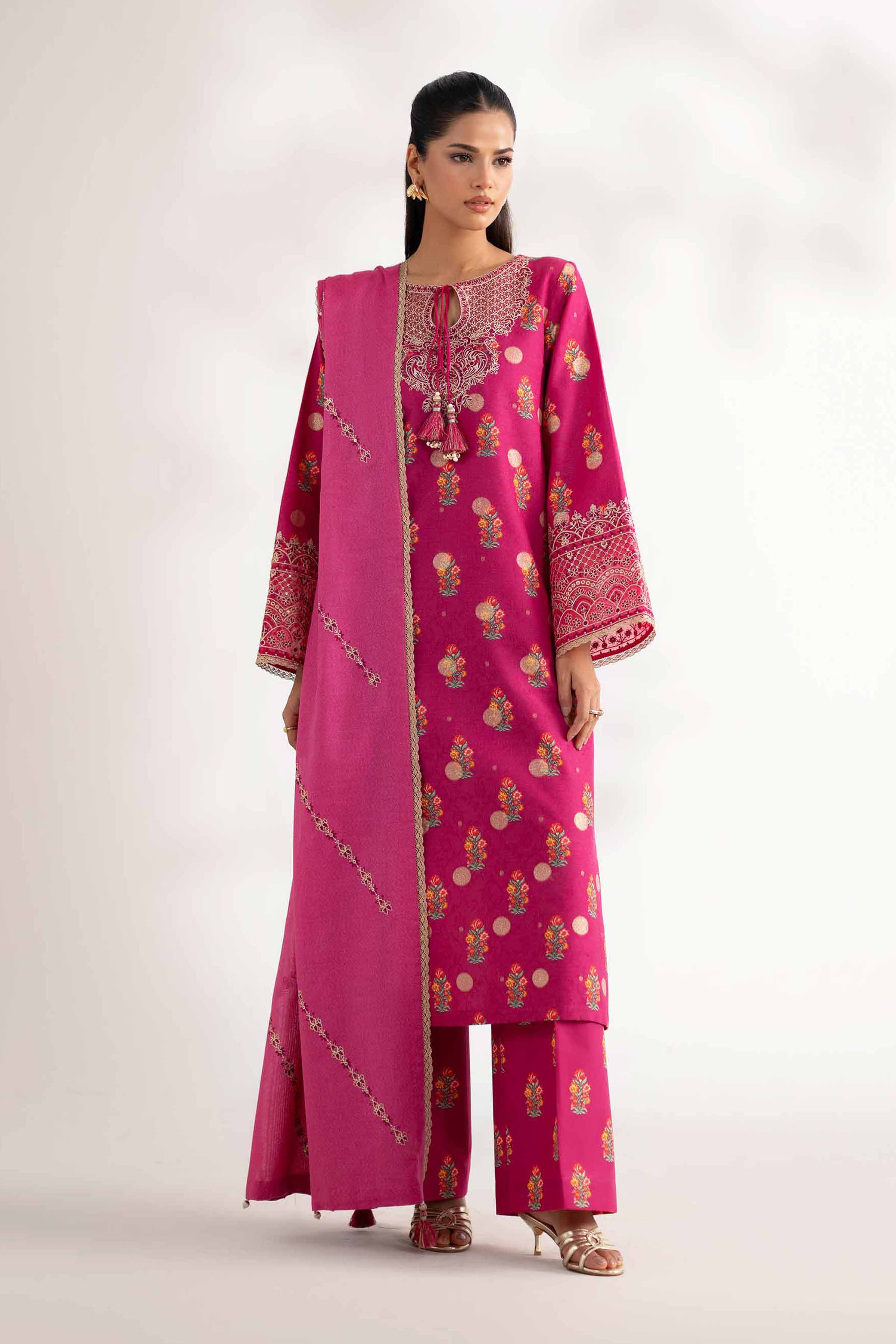 3 Piece - Digital Printed Embroidered Suit - 42502728 for Women - Unstitched Collection | Nishat | Shop Online
