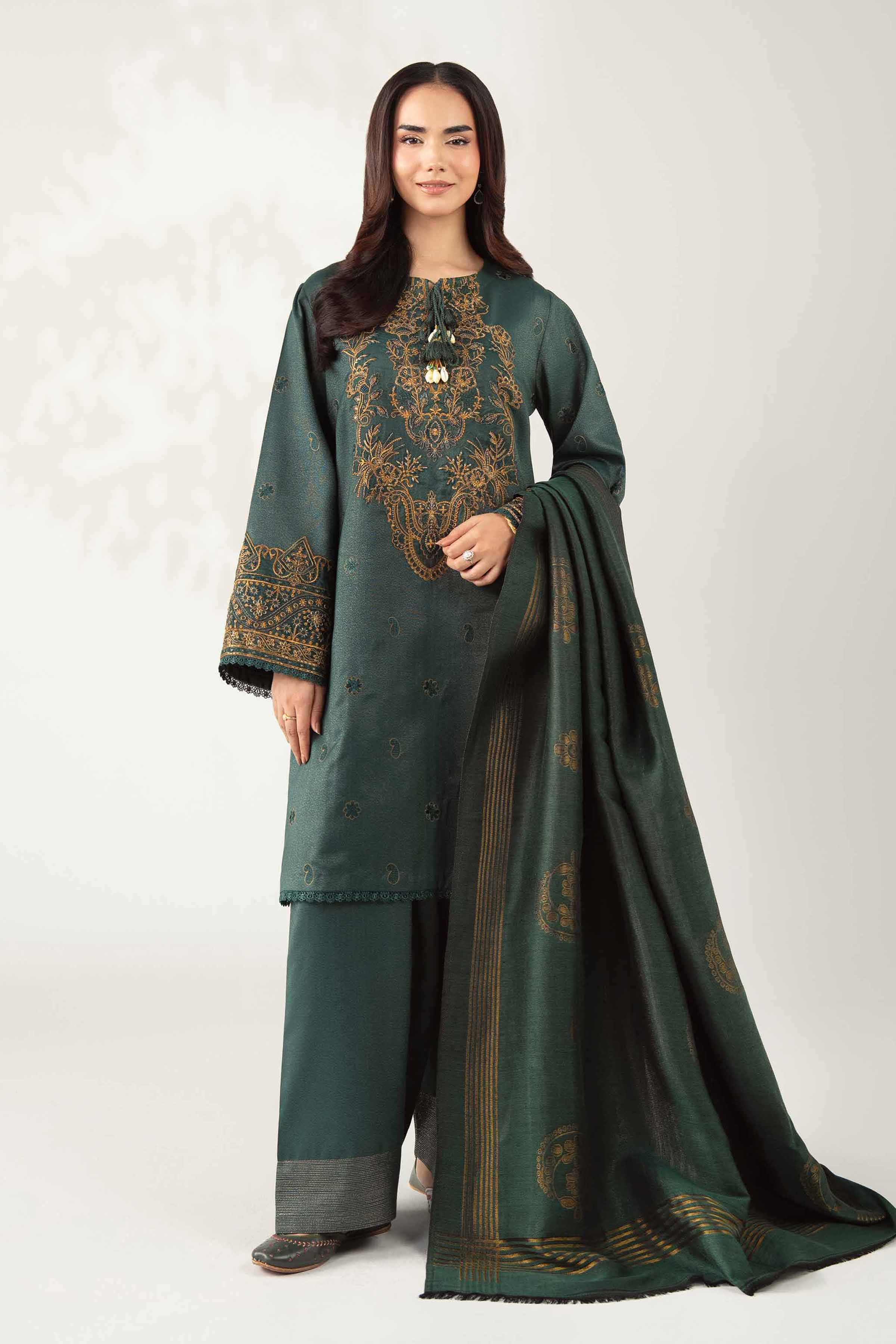 3 Piece - Embroidered Suit - 42502733 for Women - Unstitched Collection | Nishat | Shop Online