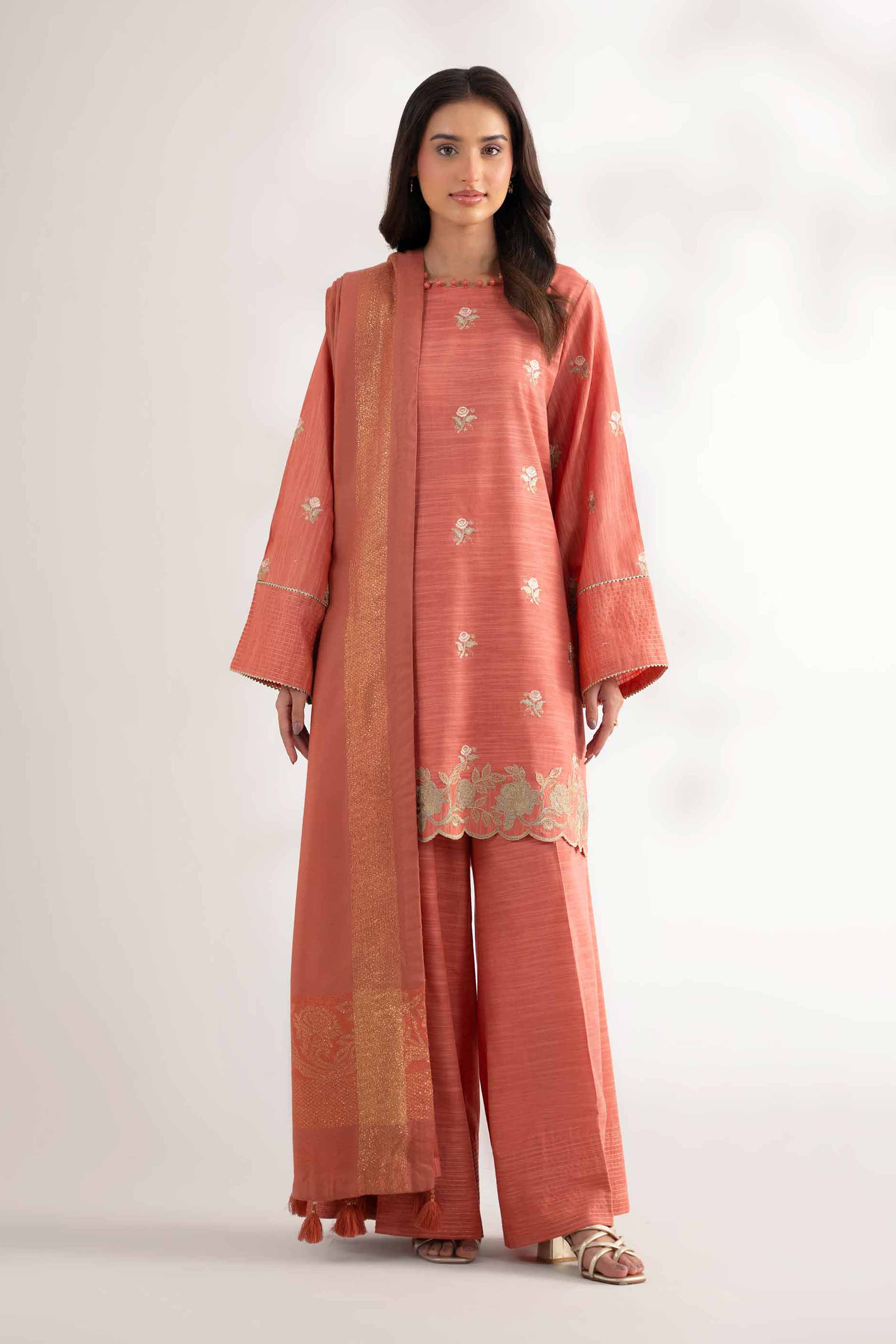 3 Piece - Embroidered Suit - 42502735 for Women - Unstitched Collection | Nishat | Shop Online