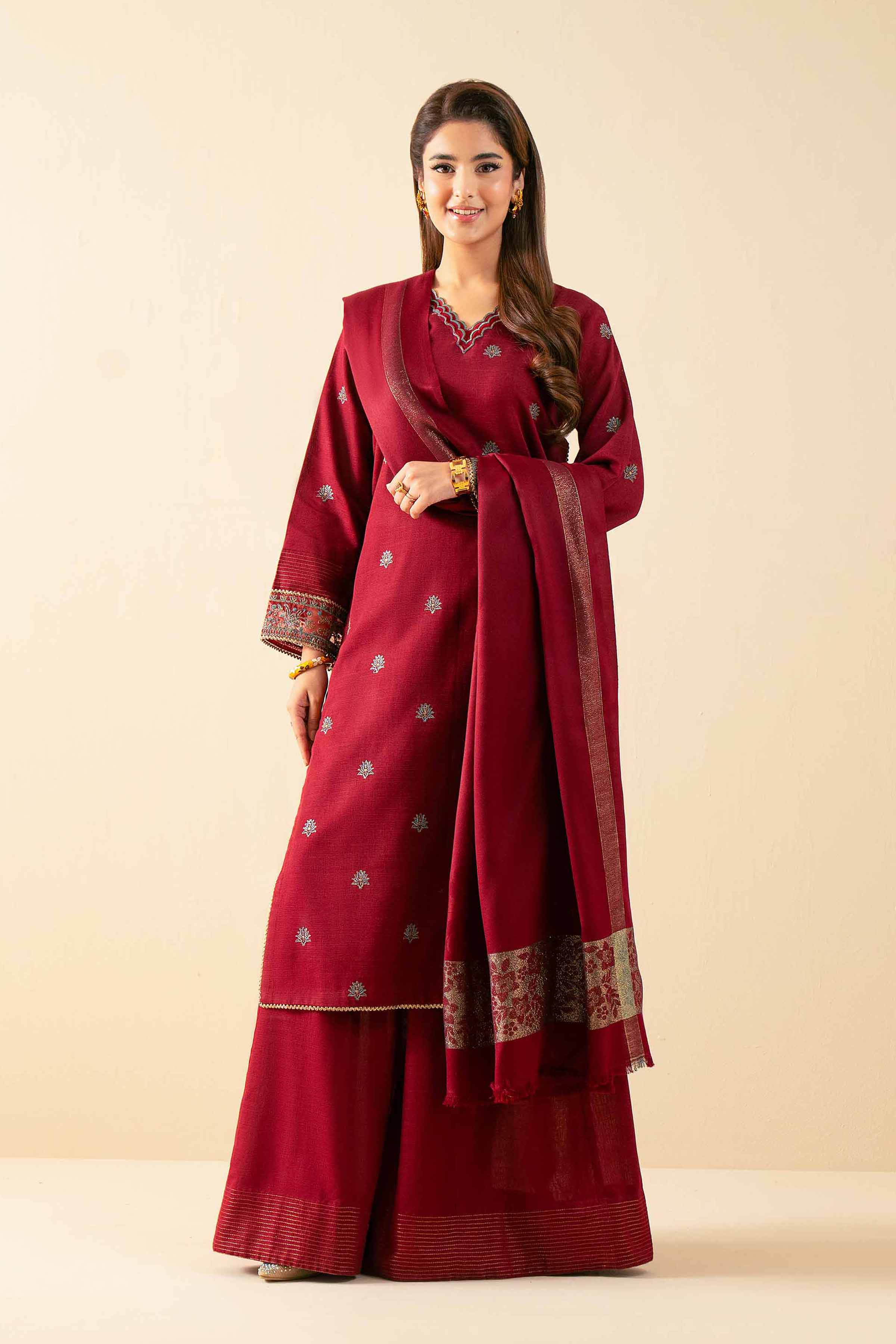 3 Piece - Embroidered Suit - 42502736 for Women - Unstitched Collection | Nishat | Shop Online