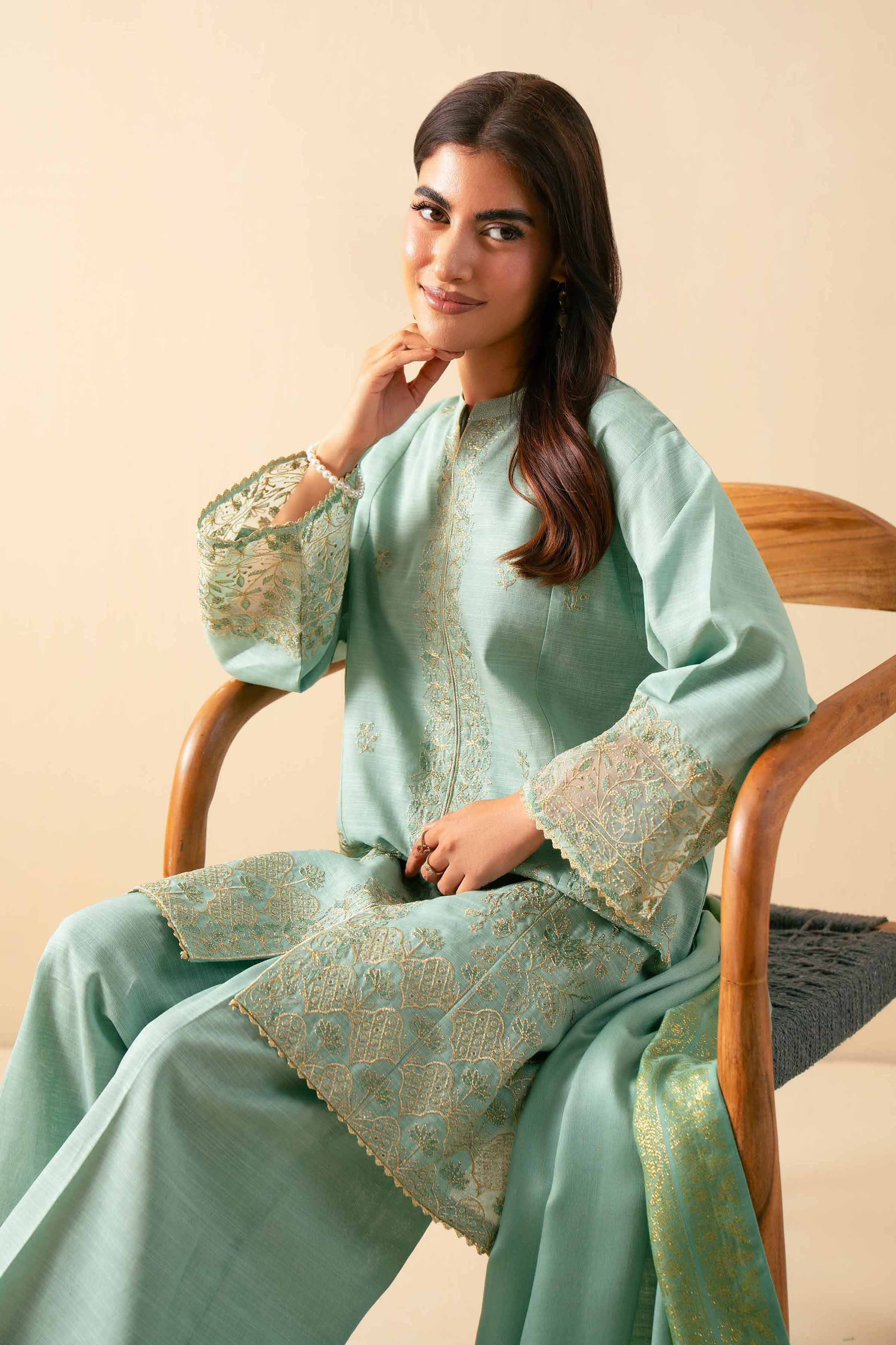 3 Piece - Embroidered Suit - 42502738 for Women - Unstitched Collection | Nishat | Shop Online