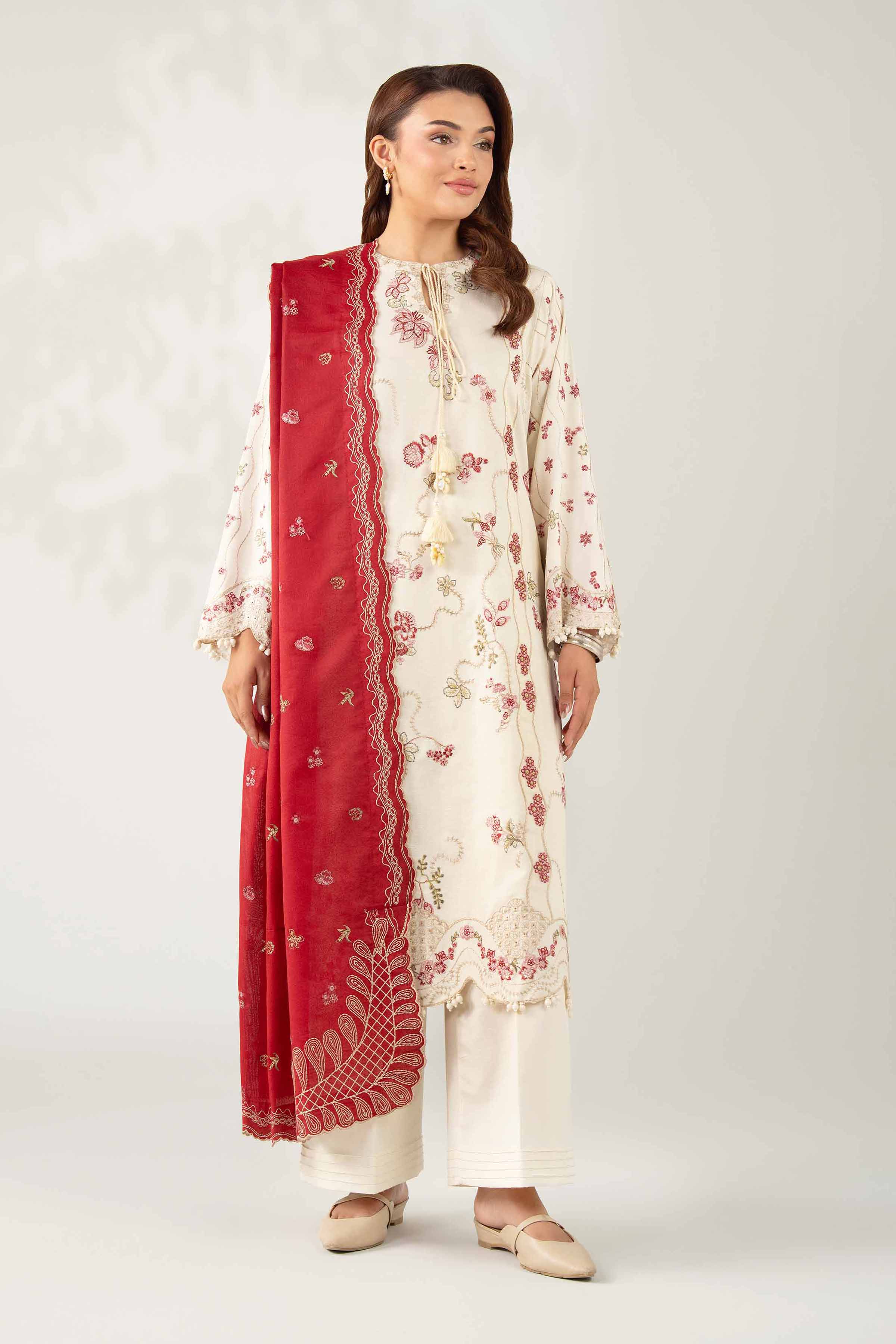 3 Piece - Embroidered Suit - 42502739 for Women - Unstitched Collection | Nishat | Shop Online