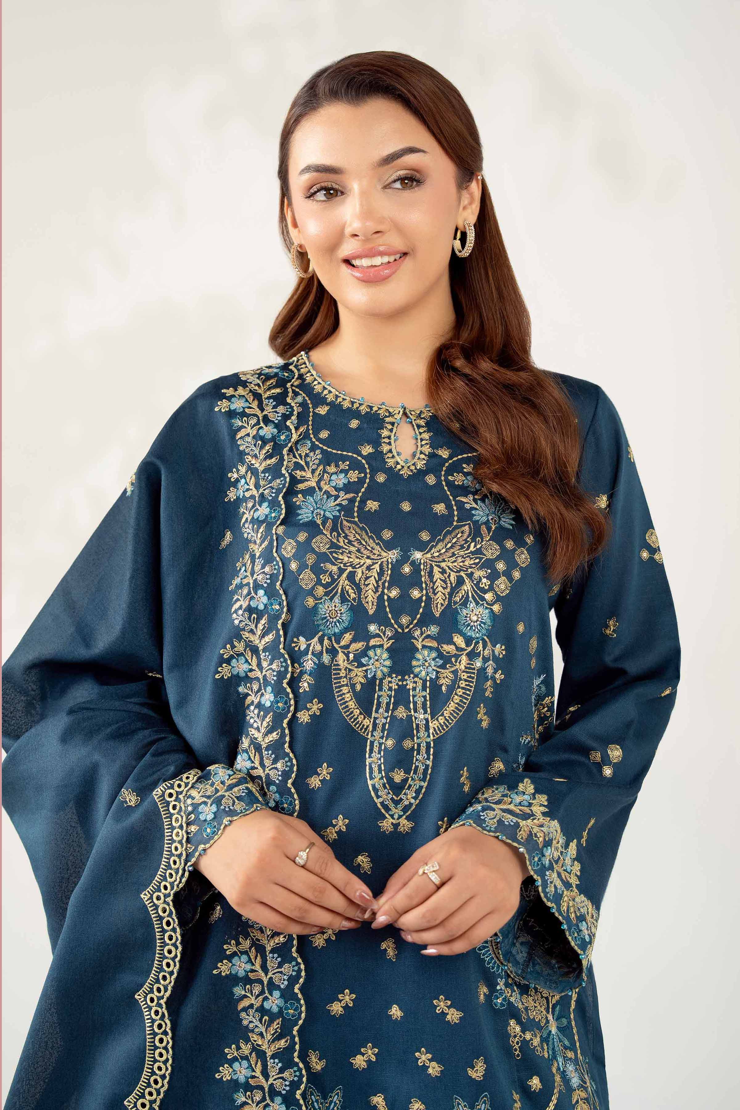 3 Piece - Embroidered Suit - 42502740 for Women - Unstitched Collection | Nishat | Shop Online