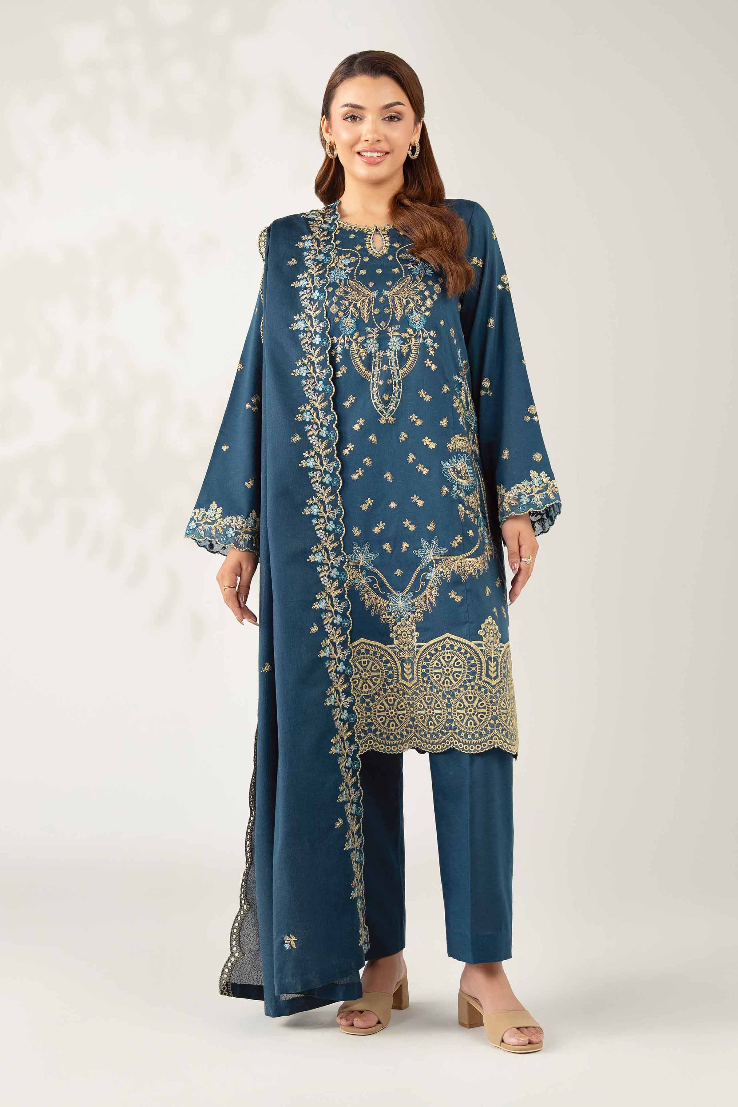 3 Piece - Embroidered Suit - 42502740 for Women - Unstitched Collection | Nishat | Shop Online